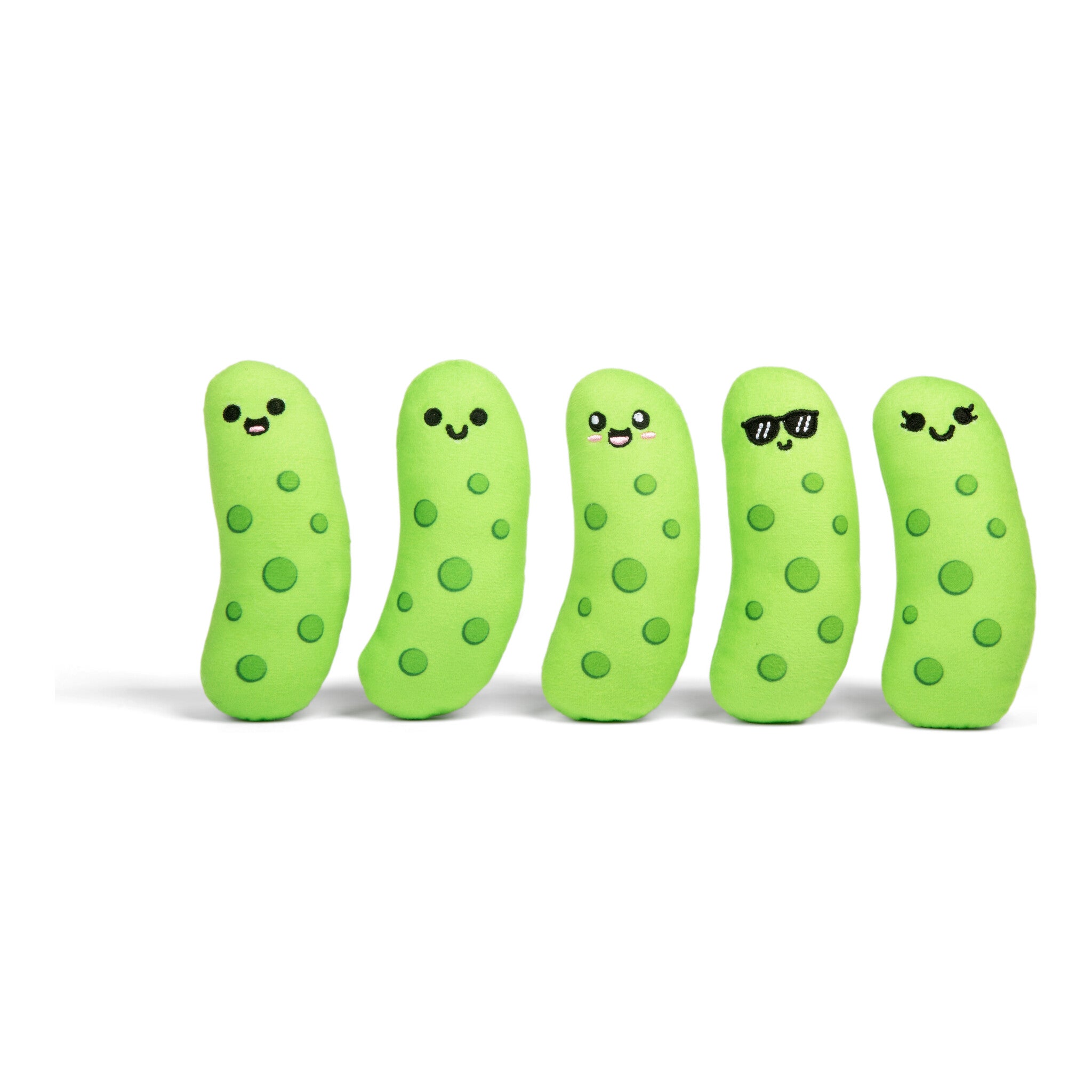 Relatable Emotional Support Pickles Plush Set – 5 Cuddly Snack Buddies