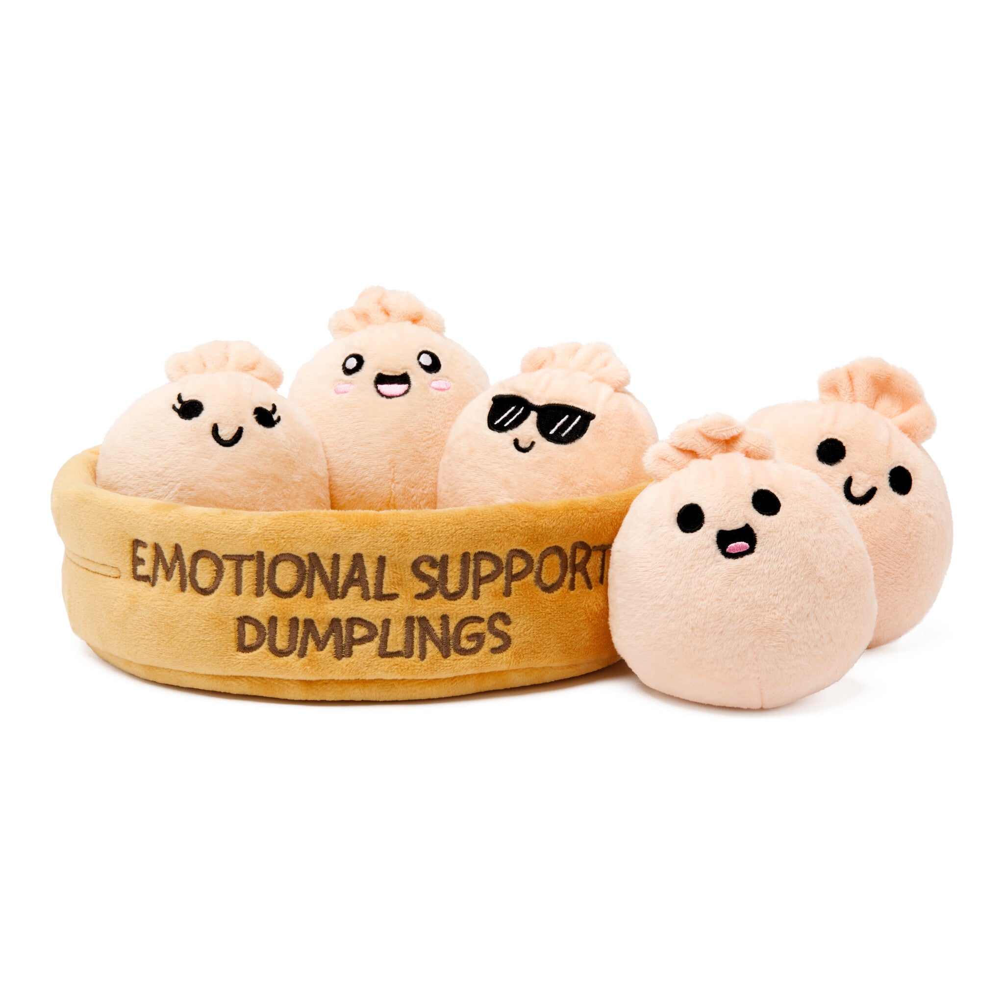 Emotional Support Dumplings Plush Set with 5 Soft Dumplings