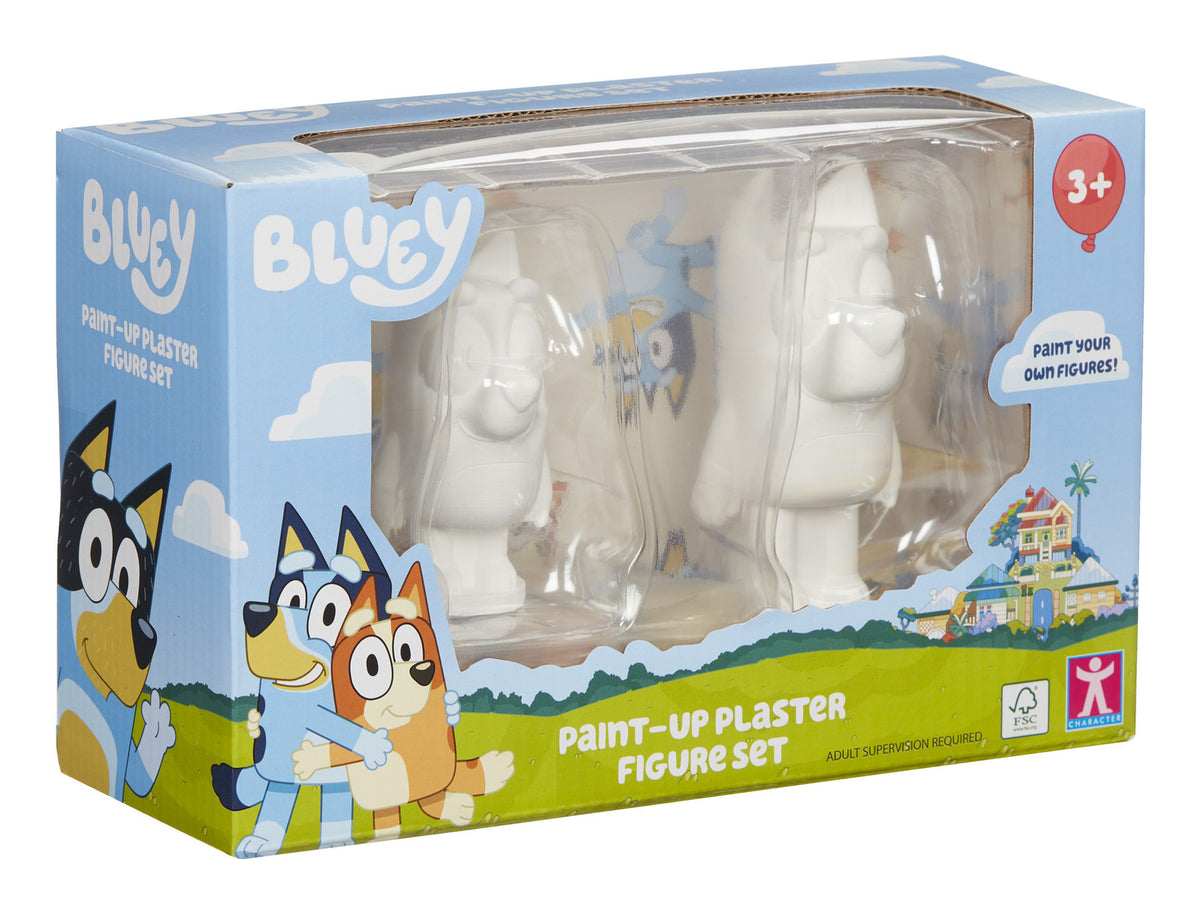 Bluey and Bingo Paint-Up Plaster Figure Set