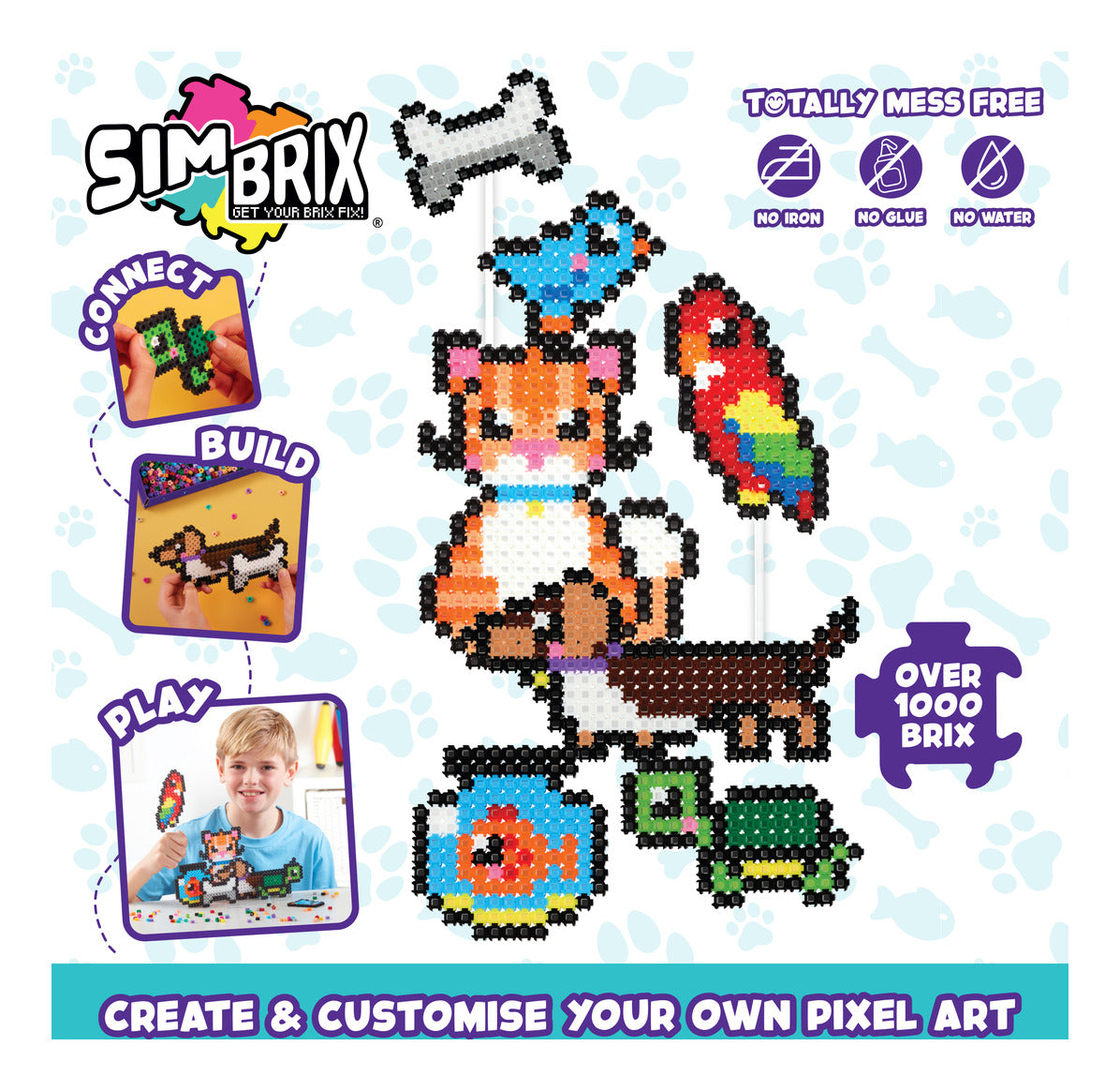 Simbrix Playful Pets Starter Pack – 1,000+ Pixel Art Bricks