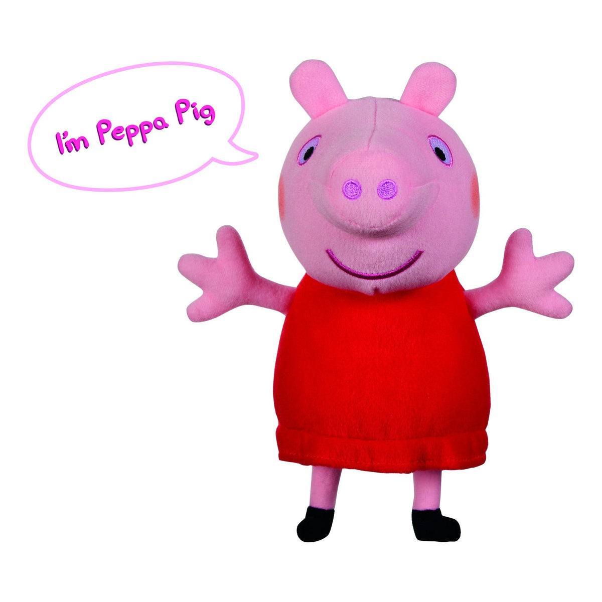 Peppa Pig Talking Red Dress Peppa Soft Toy 20cm