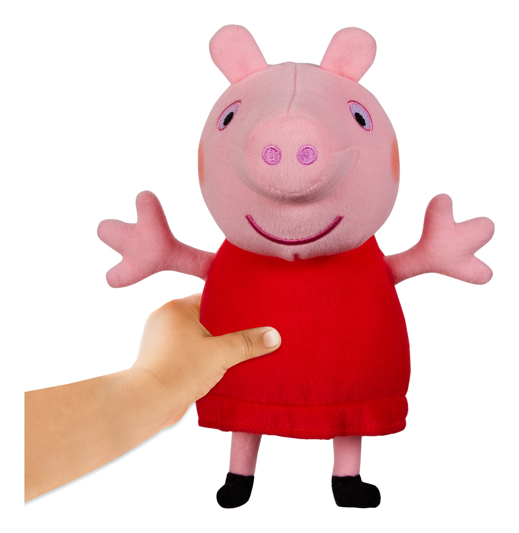 Peppa Pig Talking Red Dress Peppa Soft Toy 20cm