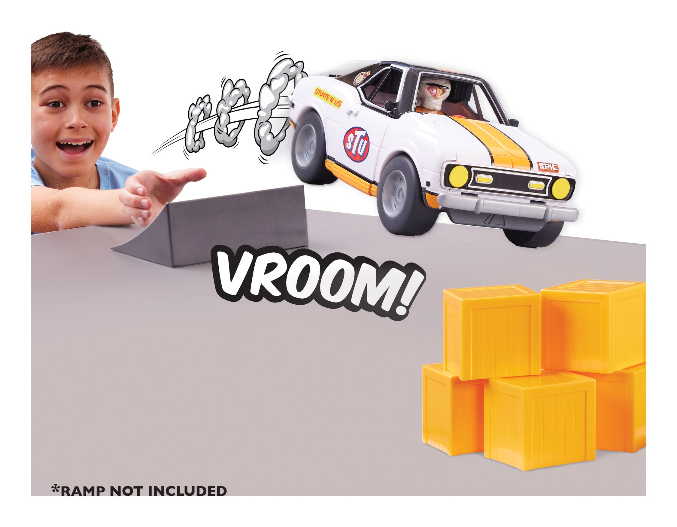 Stuntman Stu Race Ace Break-Apart Stunt Car Set