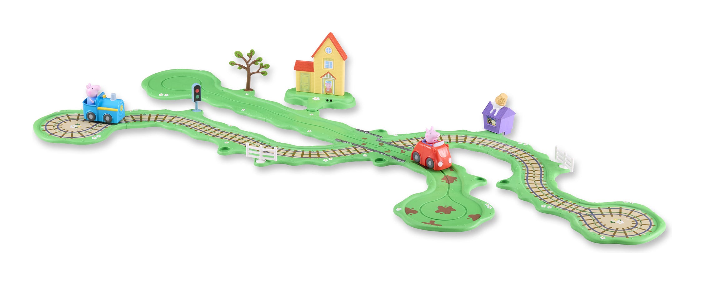 Peppa Pig Whizz Around Runabout Town Motorised Track Set