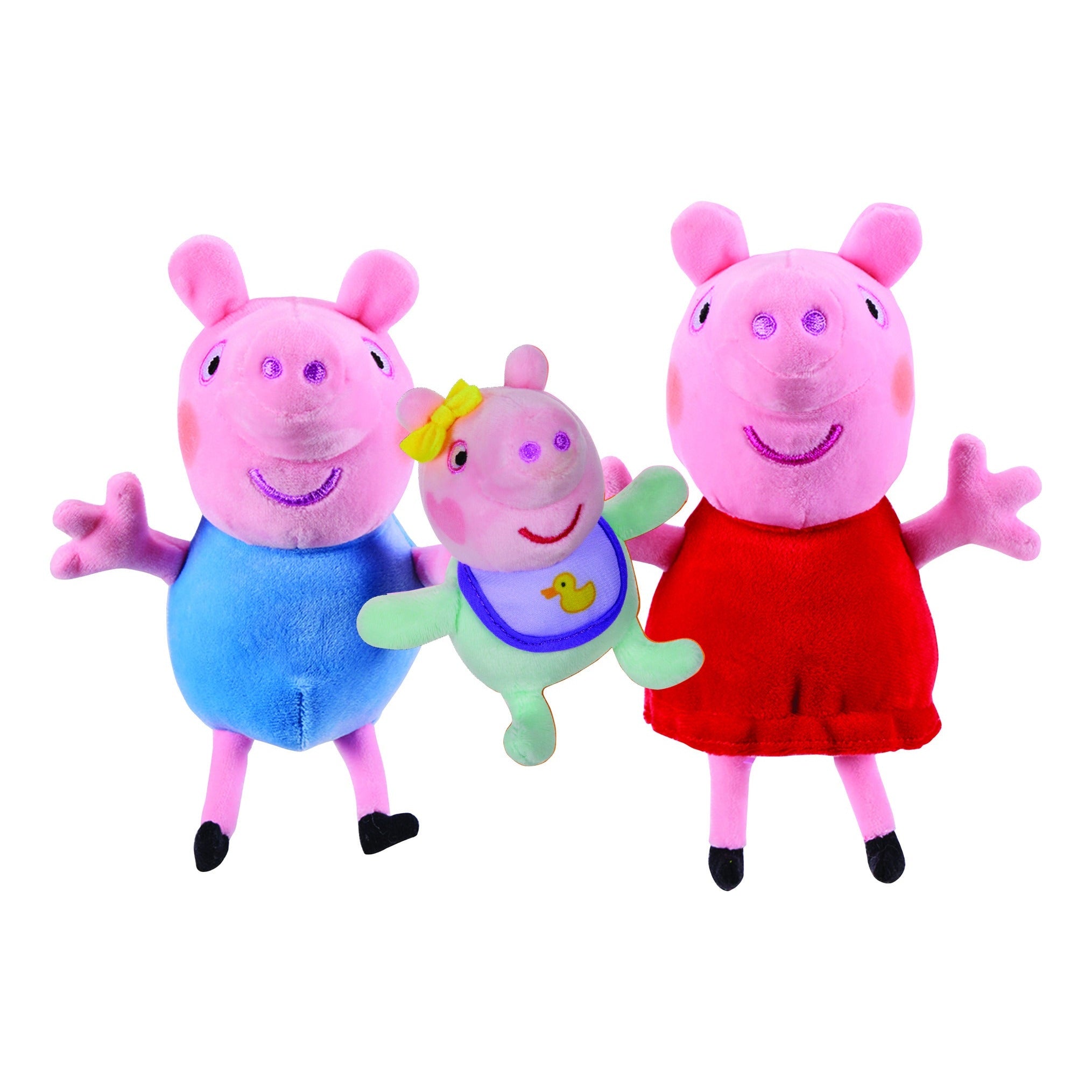 Peppa Pig Peppa, George & Baby Evie 3-Pack Plush Toys