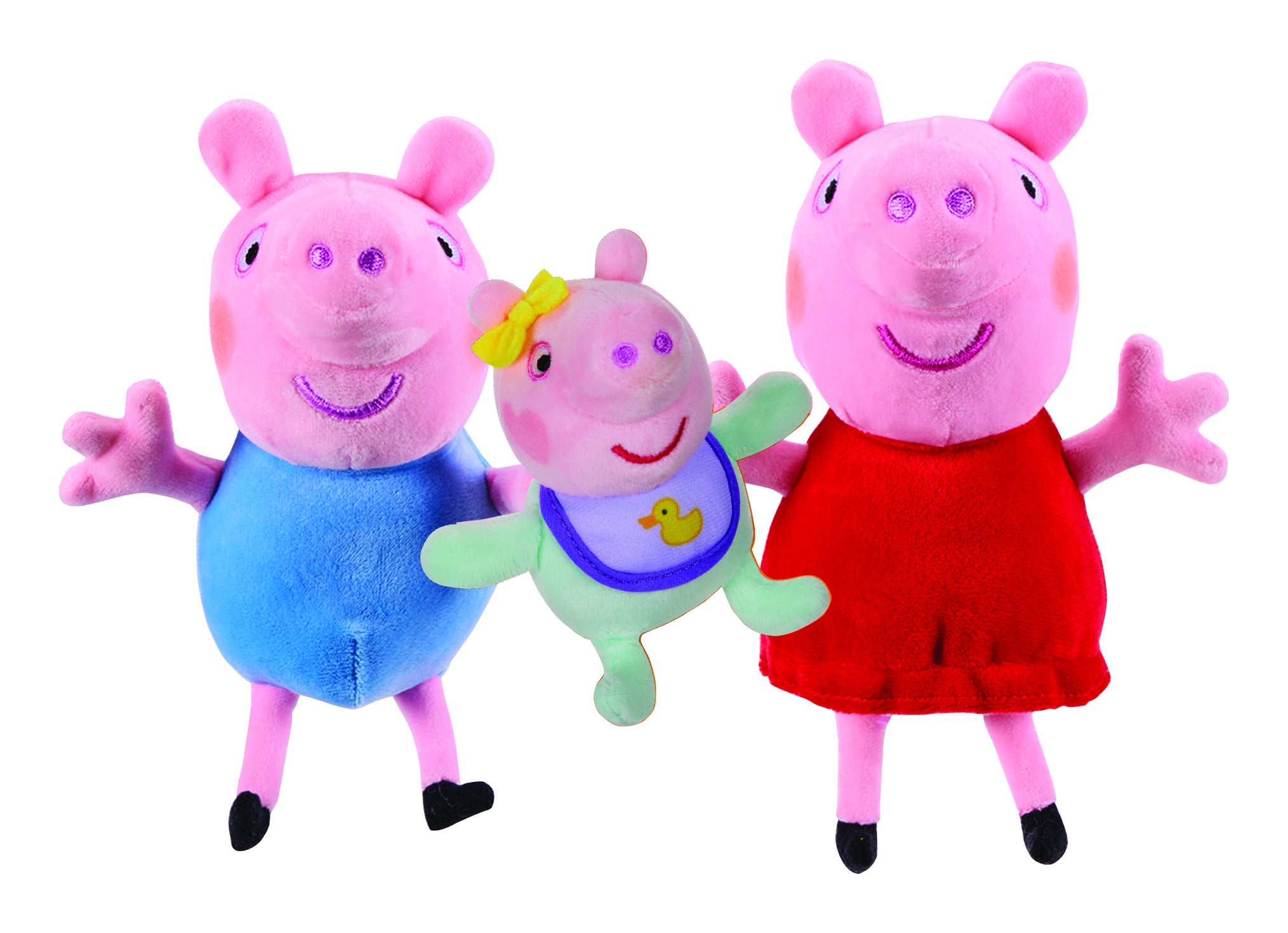 Peppa Pig Peppa, George & Baby Evie 3-Pack Plush Toys