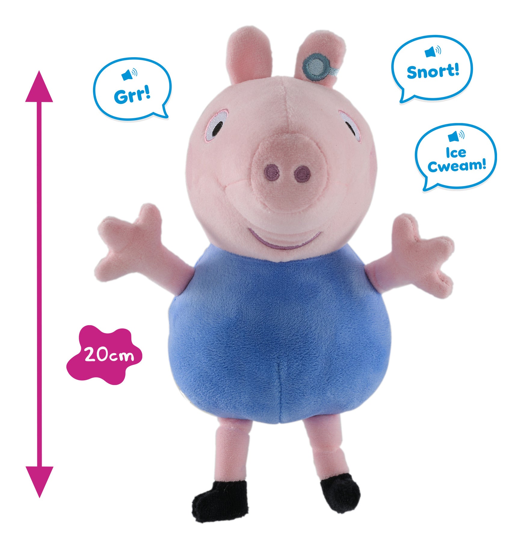 Peppa Pig Talking George Soft Toy with 7 Sounds
