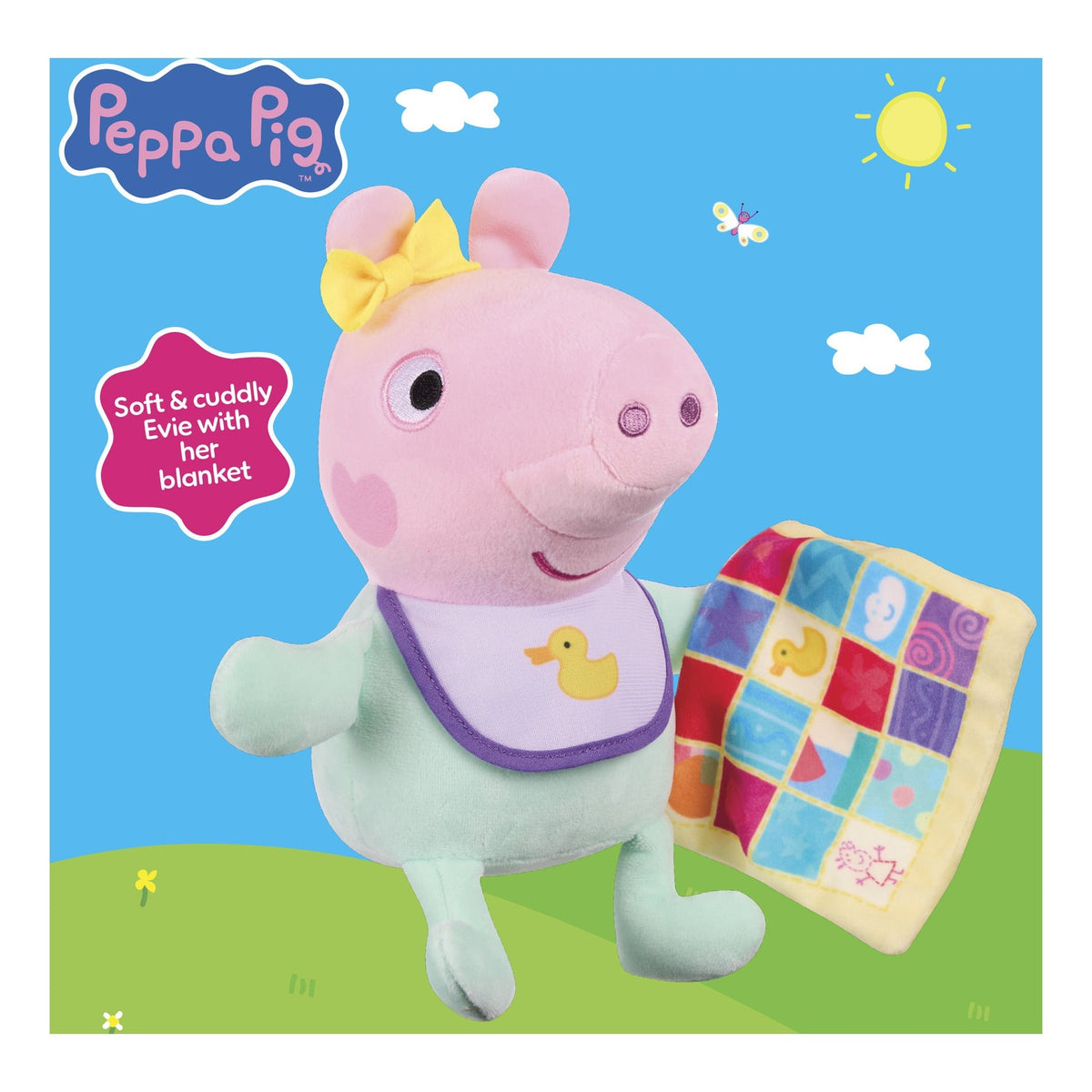 Peppa Pig Evie With Blanket Soft Toy