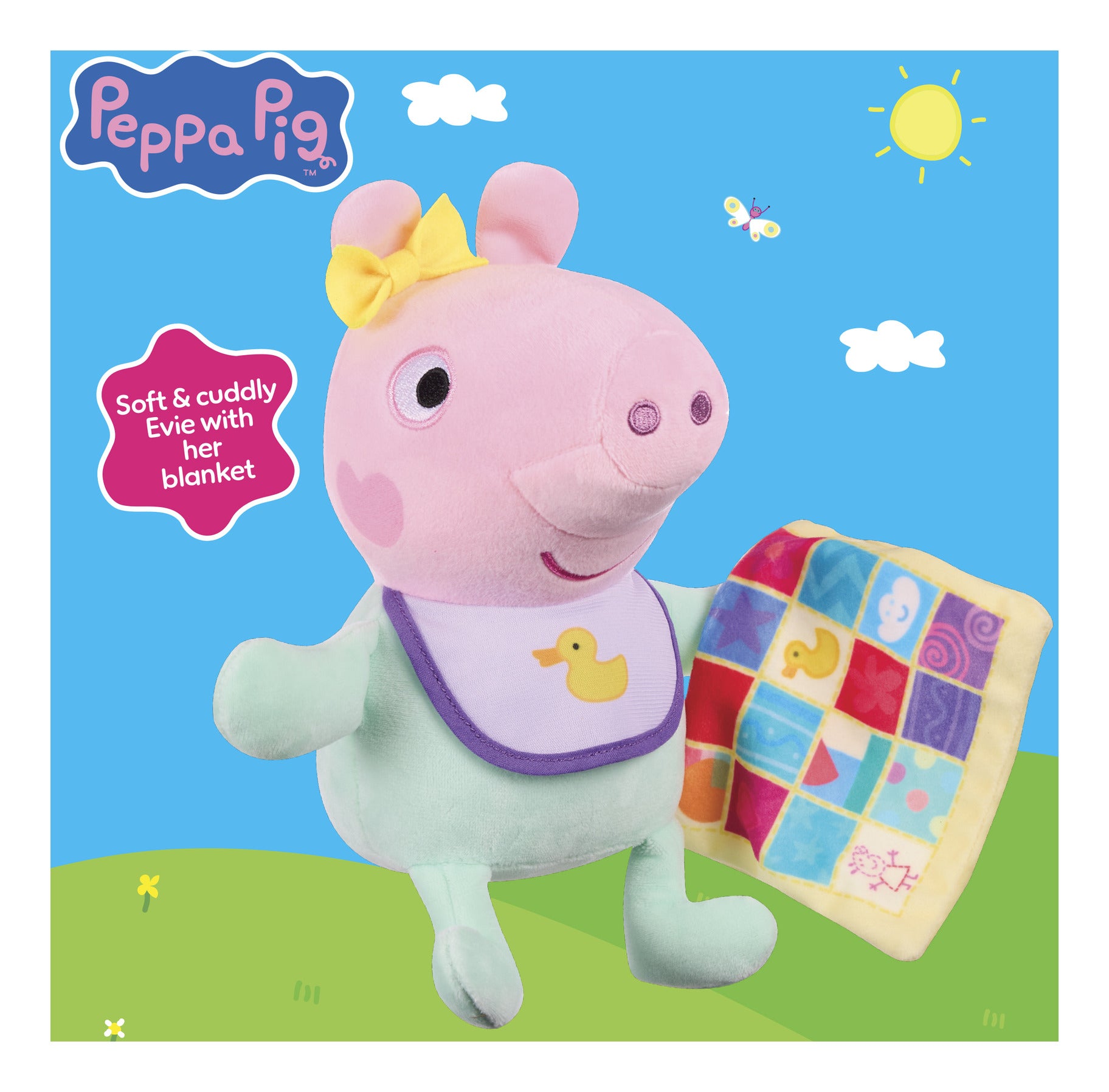 Peppa Pig Evie With Blanket Soft Toy