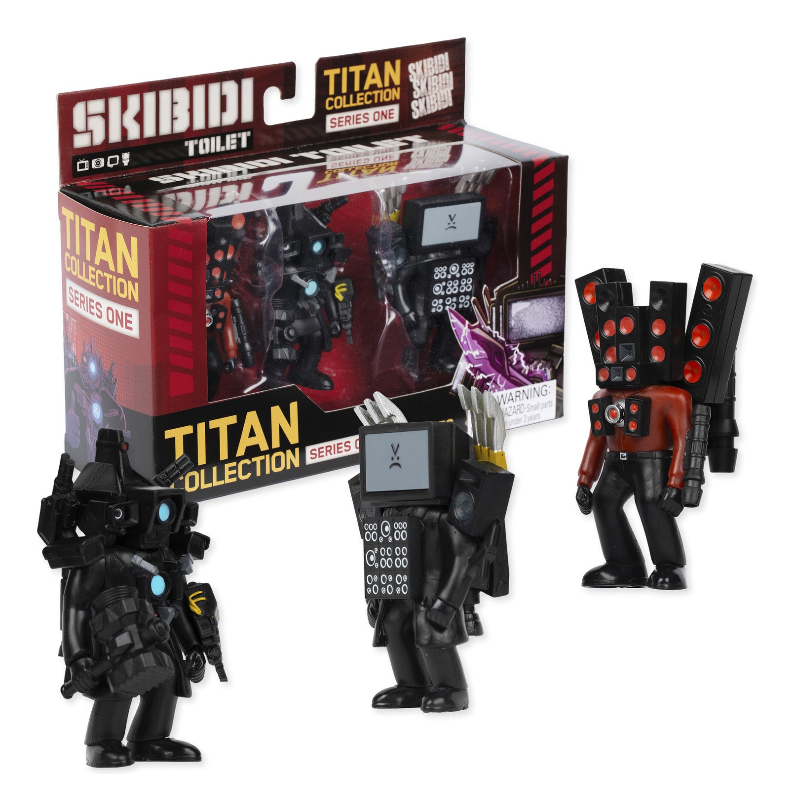 Skibidi Toilet Titan Collection Series One 3-Pack Figures