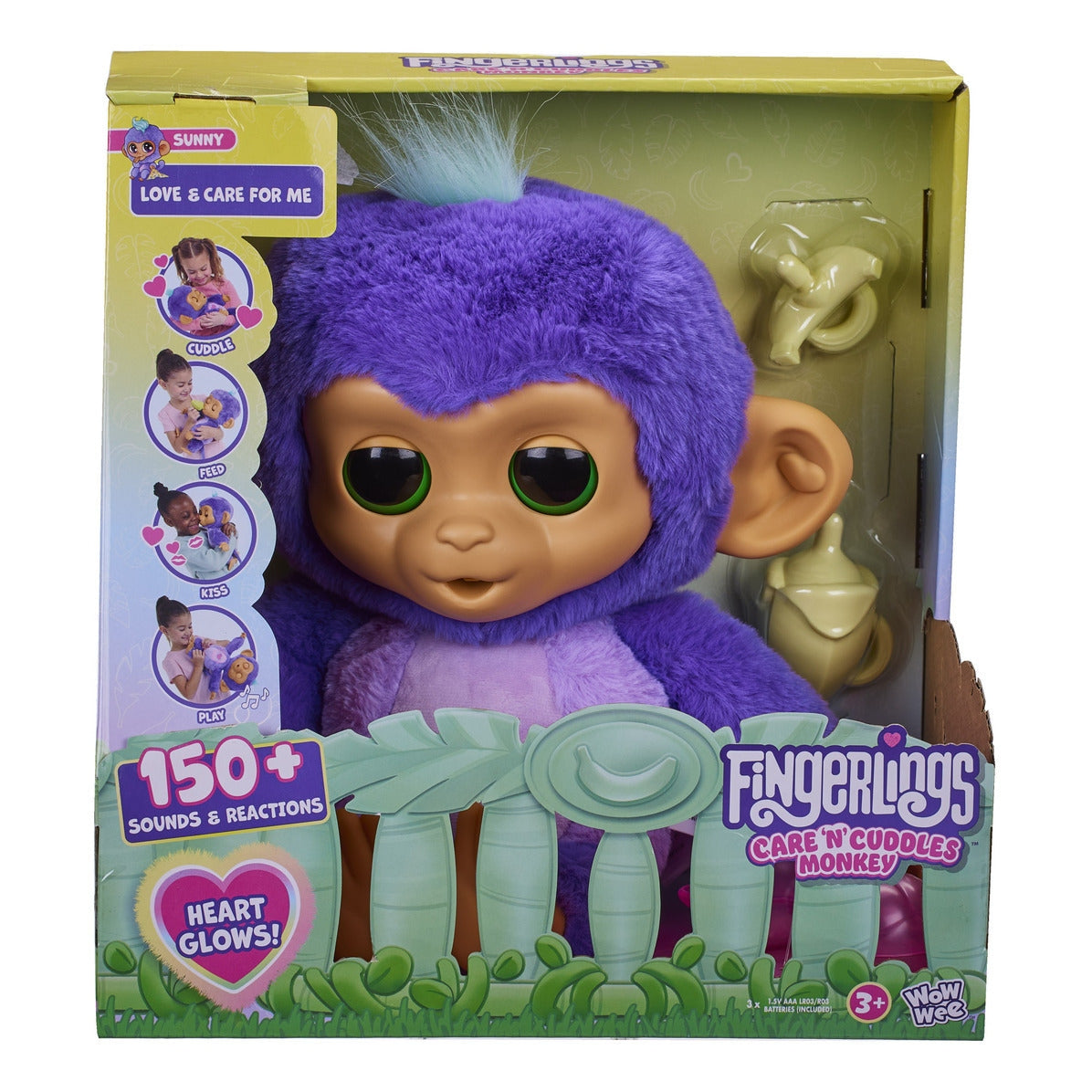 Fingerlings Care 'n' Cuddles Interactive Baby Monkey Sunny