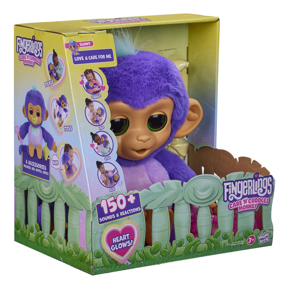 Fingerlings Care 'n' Cuddles Interactive Baby Monkey Sunny