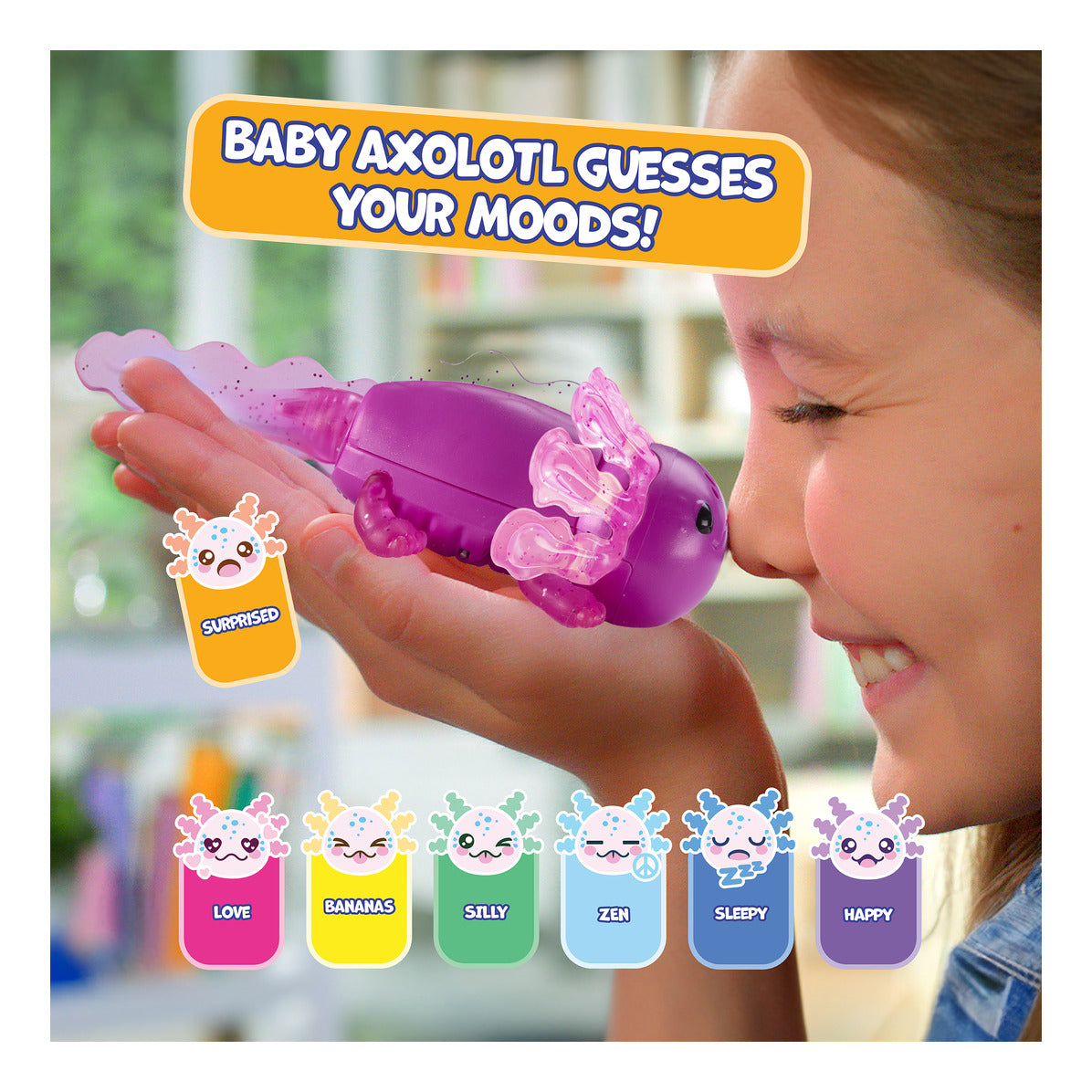 Fingerlings Baby Axolotl Ziggy Hot Pink Glitter Interactive Toy