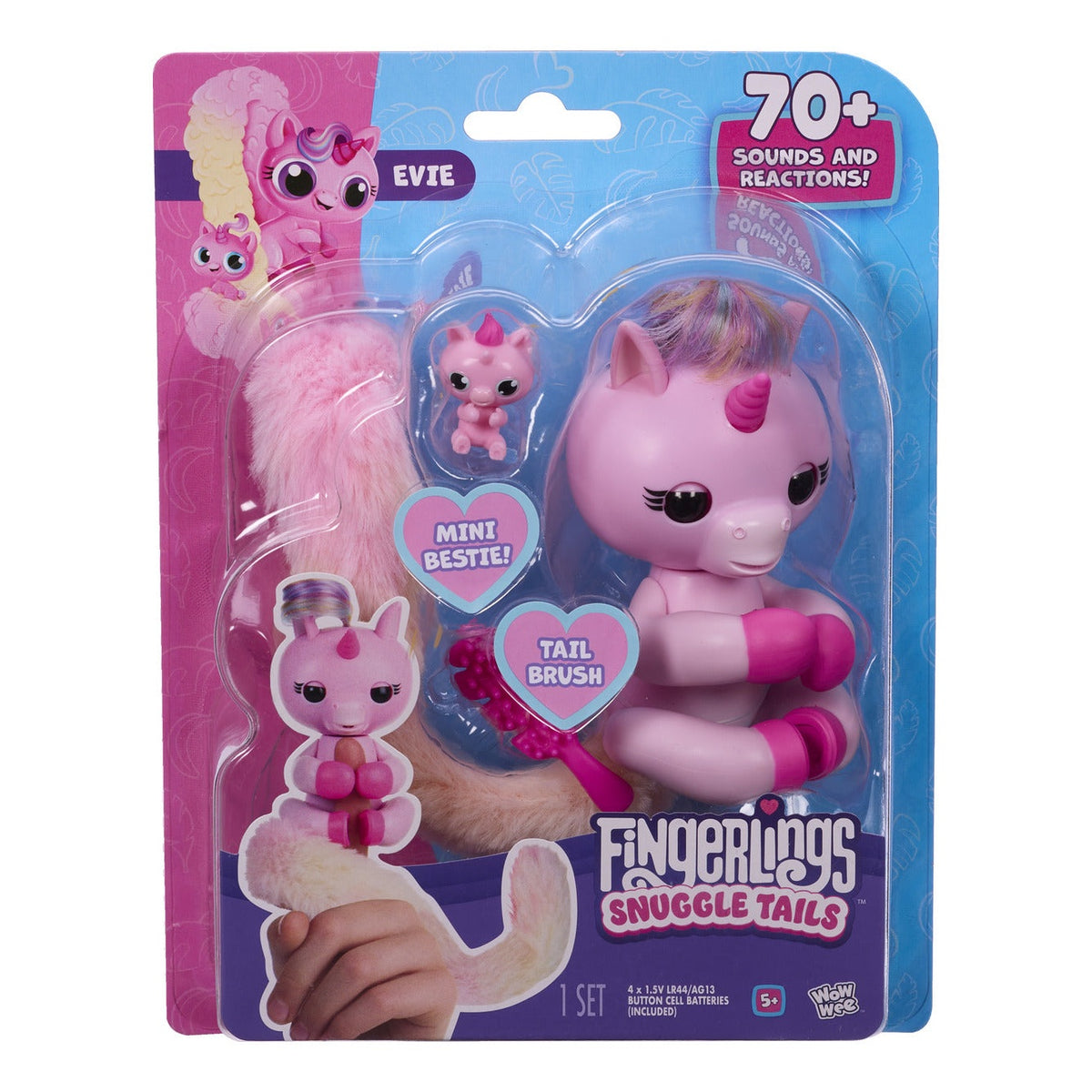 Fingerlings Snuggle Tails Interactive Unicorn Evie