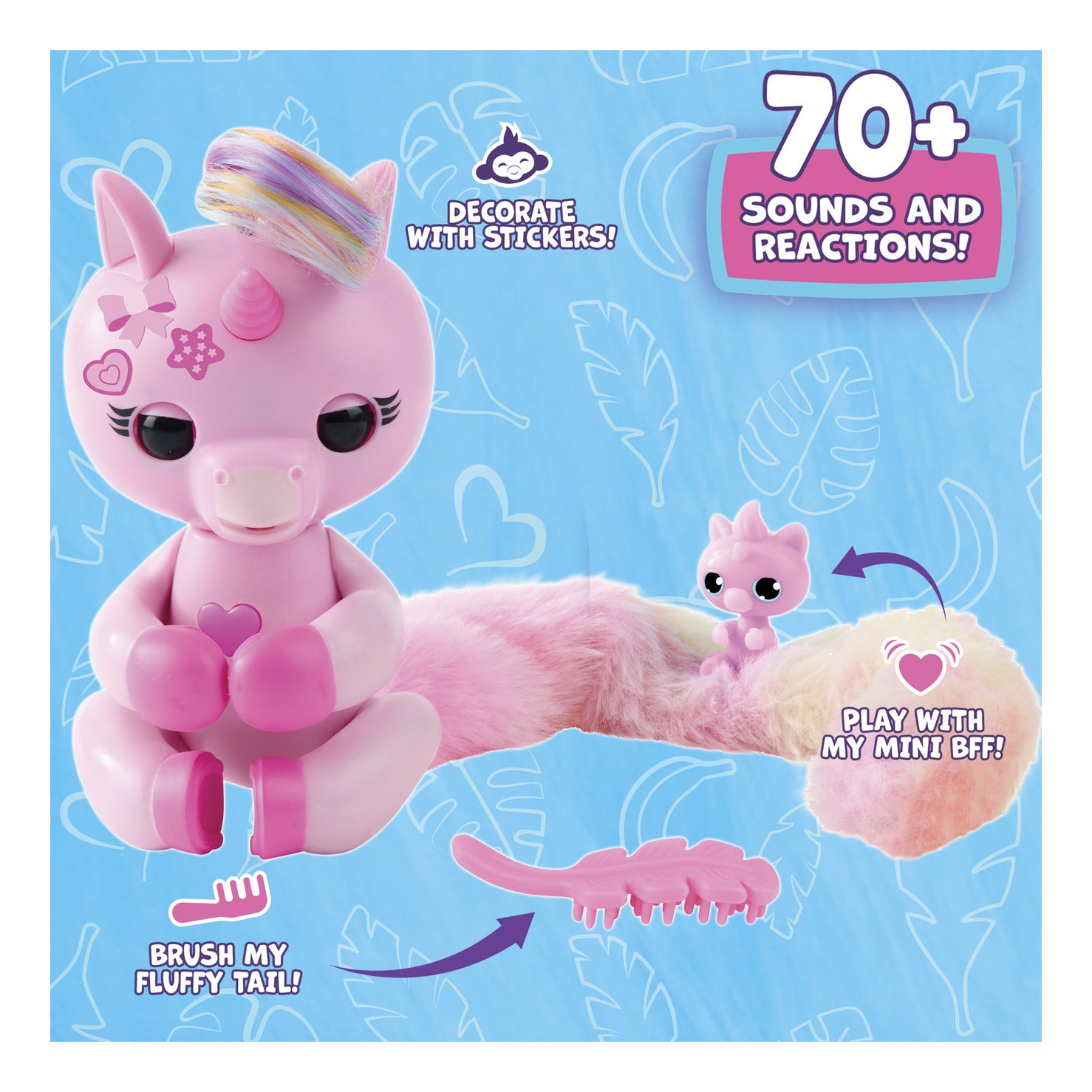 Fingerlings Snuggle Tails Interactive Unicorn Evie