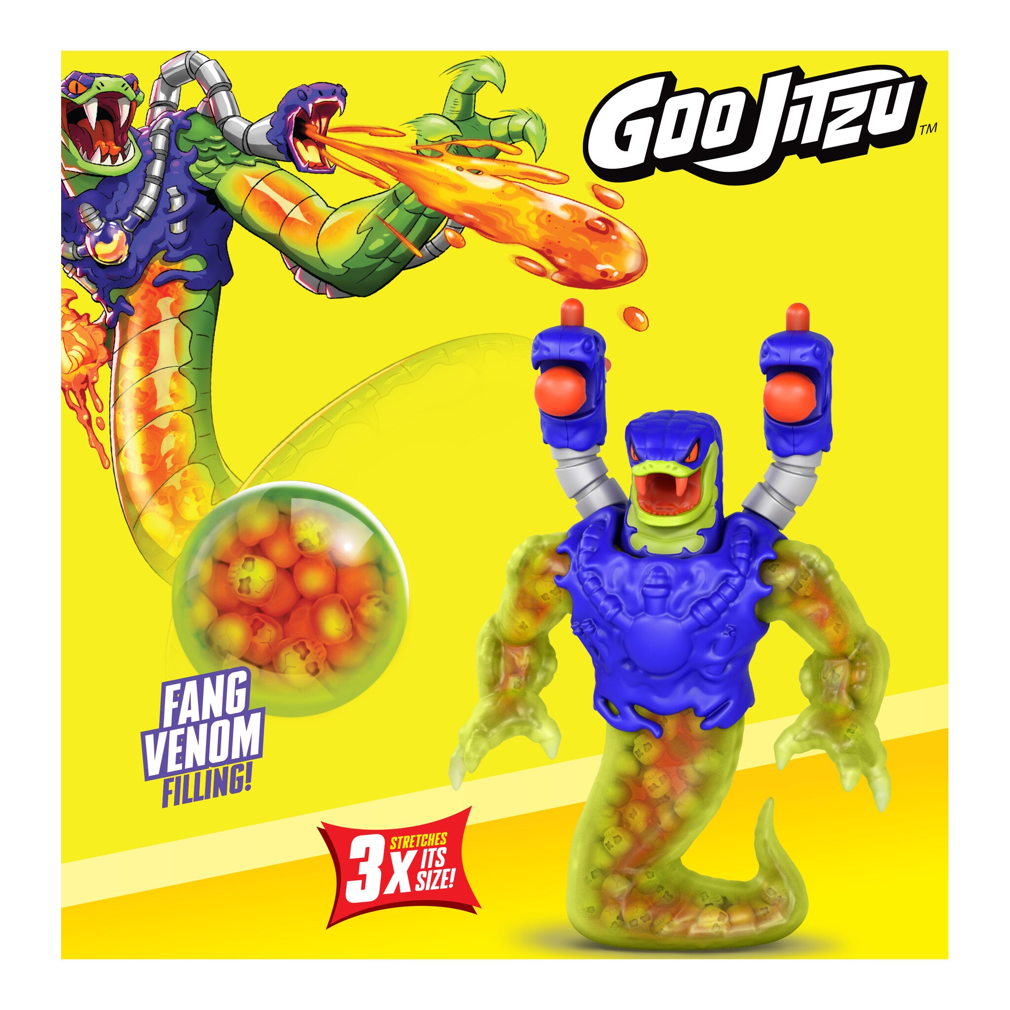 Heroes of Goo Jit Zu Series 15 Rare Viper Stretchy Hero Pack