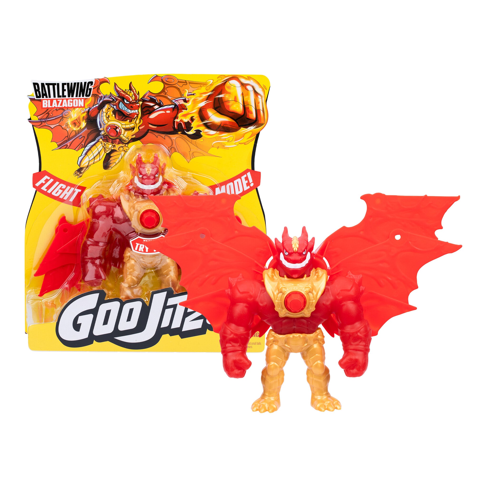 Heroes of Goo Jit Zu Battlewing Blazagon Stretchy Figure