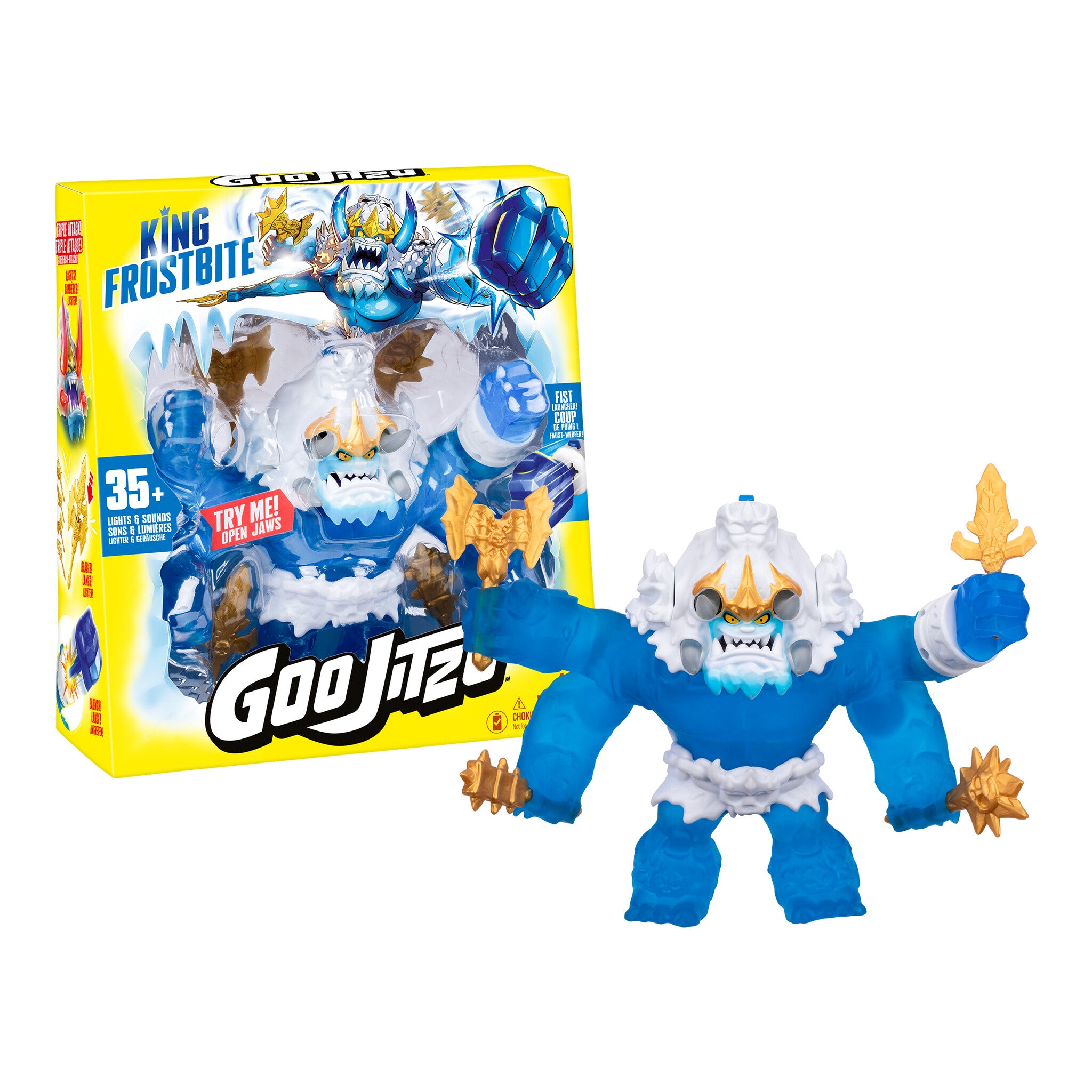 Heroes of Goo Jit Zu King Frostbite Stretch Figure with Lights and Phrases