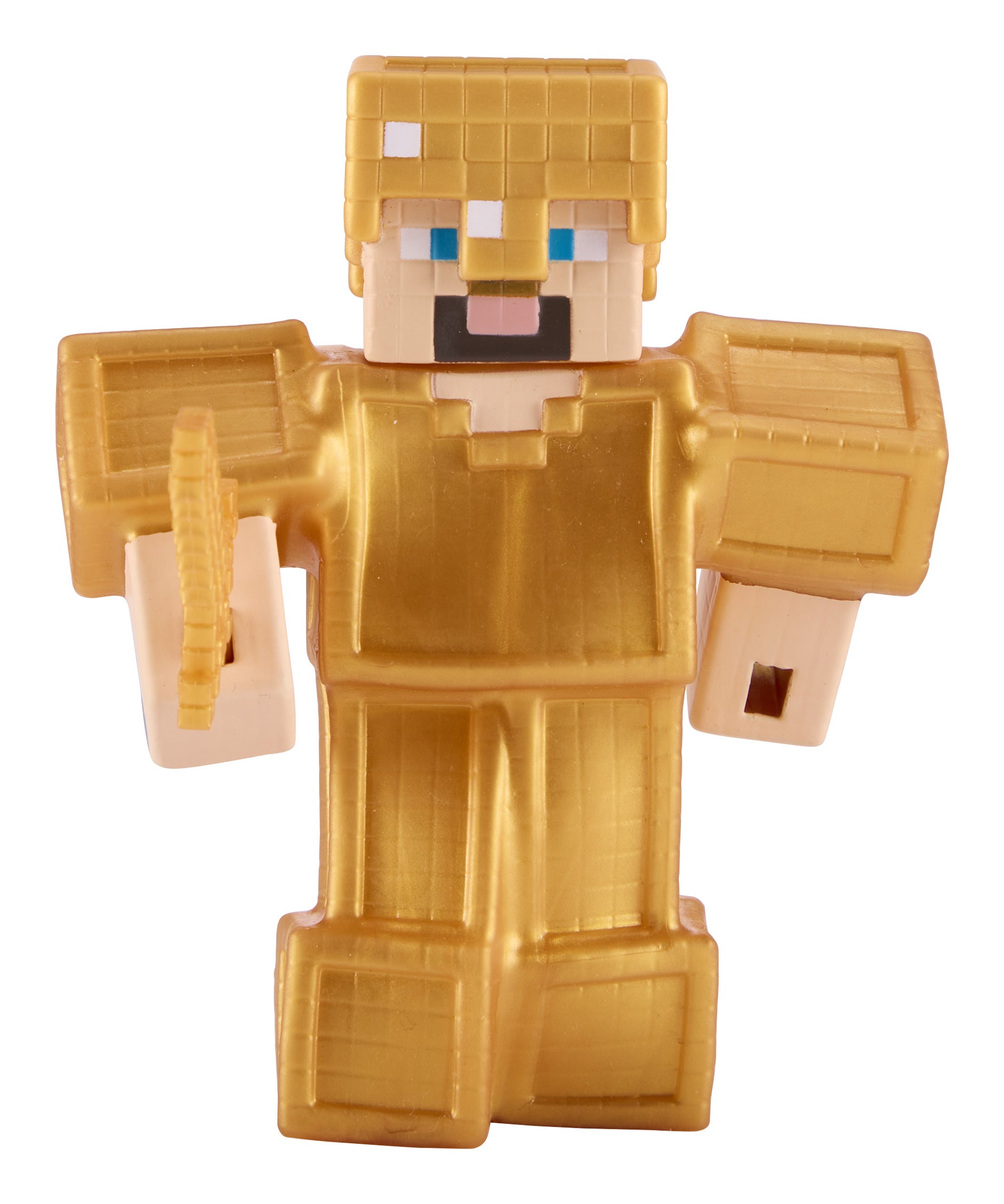 Heroes of Goo Jit Zu Minecraft Gold Armour Steve Stretchy Figure