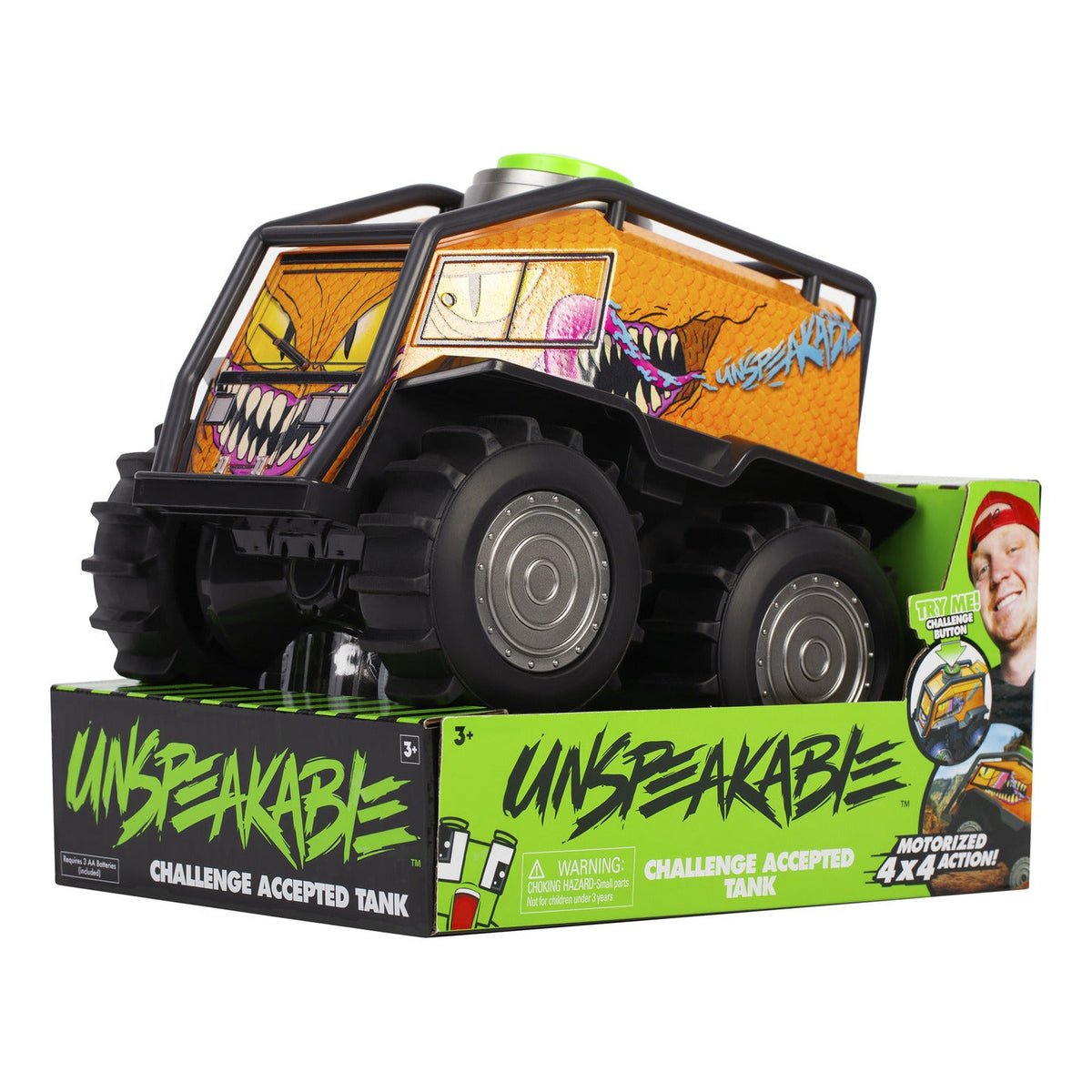Unspeakable Challenge Accepted Stomper Tank with Sound and Movement
