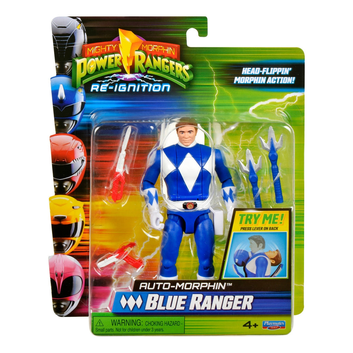 Mighty Morphin Power Rangers Re-Ignition Auto-Morphin Blue Ranger Figure