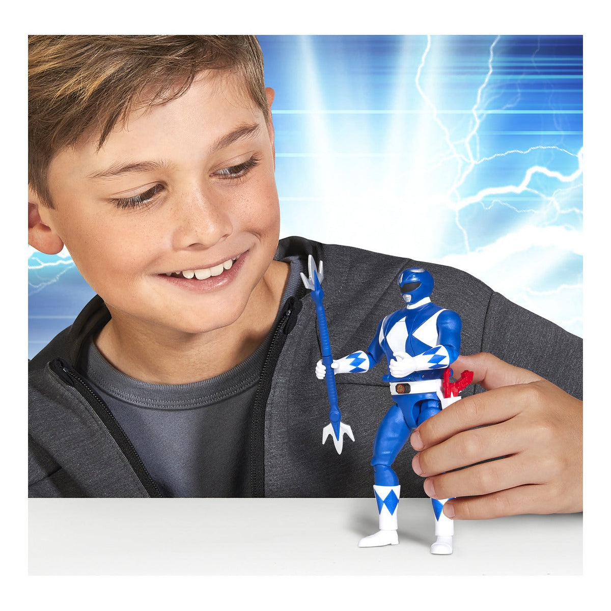 Mighty Morphin Power Rangers Re-Ignition Auto-Morphin Blue Ranger Figure