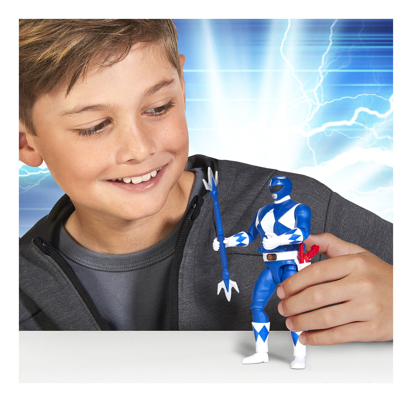 Mighty Morphin Power Rangers Re-Ignition Auto-Morphin Blue Ranger Figure