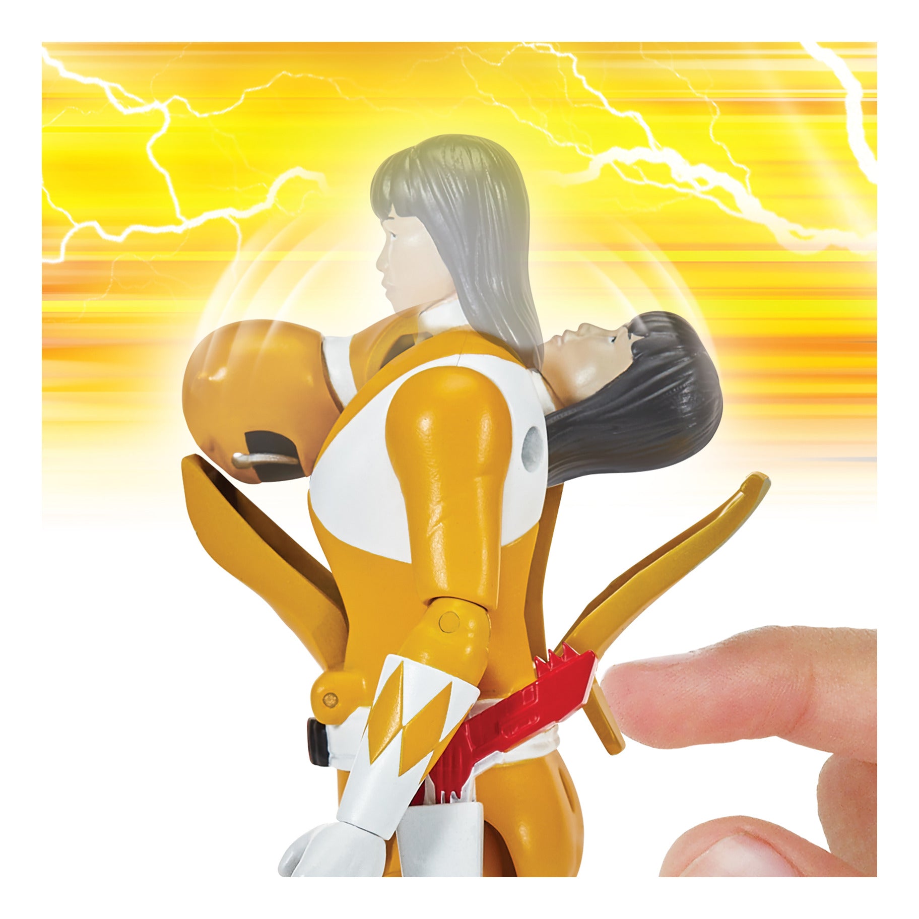 Power Rangers Mighty Morphin Re-Ignition Auto-Morphin Yellow Ranger Figure
