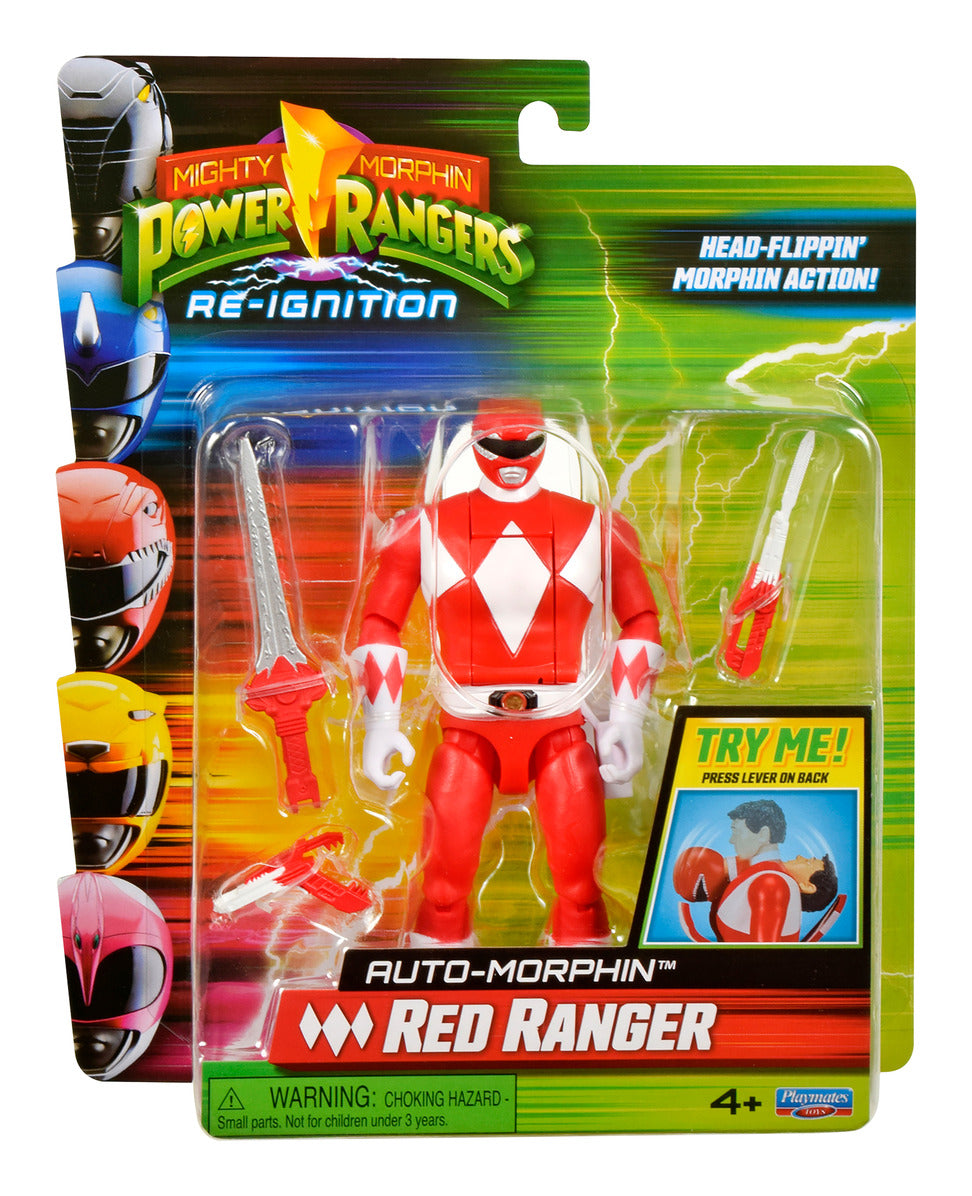 Mighty Morphin Power Rangers Re-Ignition Auto-Morphin Red Ranger Figure