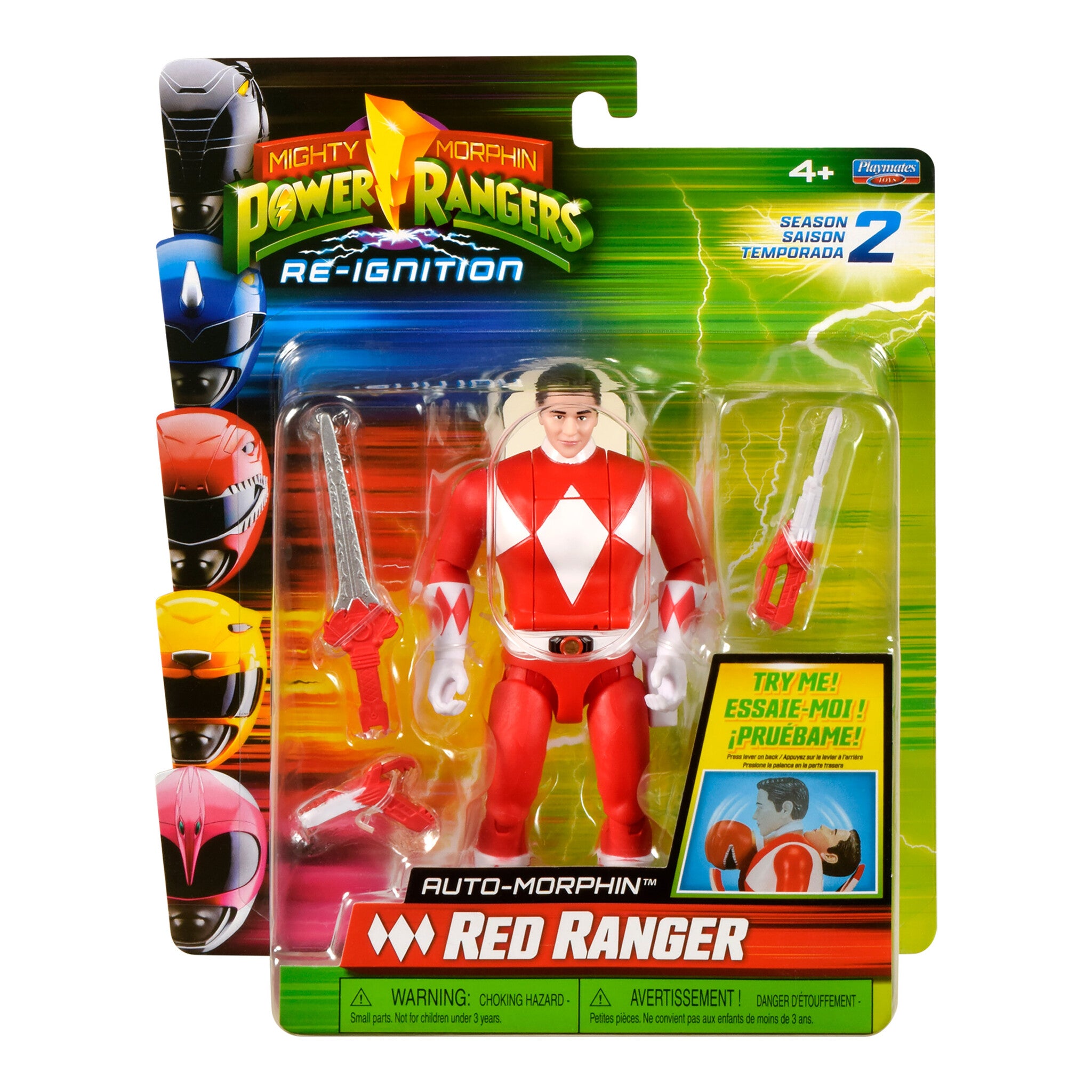 Mighty Morphin Power Rangers Auto-Morphin Red Ranger Figure