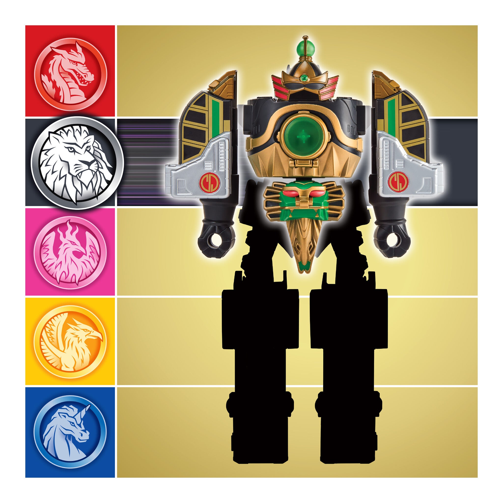 Power Rangers Mighty Morphin Thunderzord Lion Action Figure with Thunder Saber