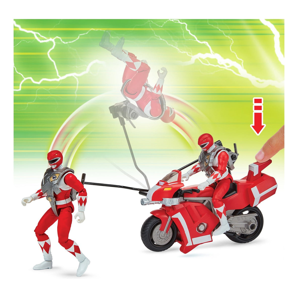 Mighty Morphin Power Rangers Battle Bike with Red Ranger