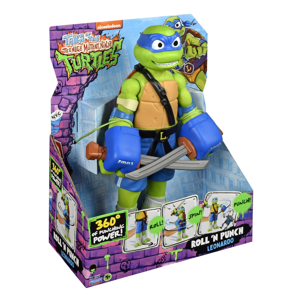 Teenage Mutant Ninja Turtles Tales Giant Roll ’N Punch Leonardo Figure