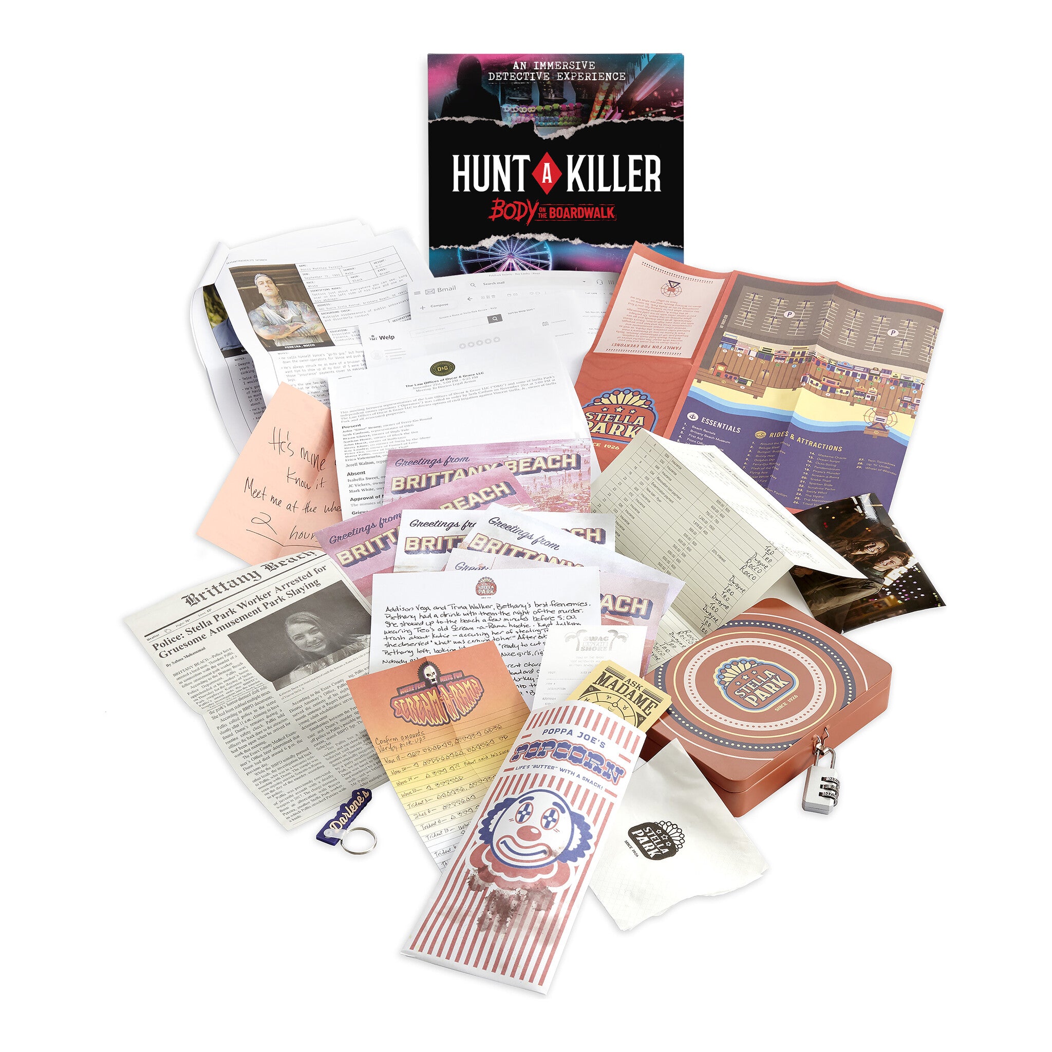 Hunt A Killer Body on the Boardwalk Murder Mystery Game