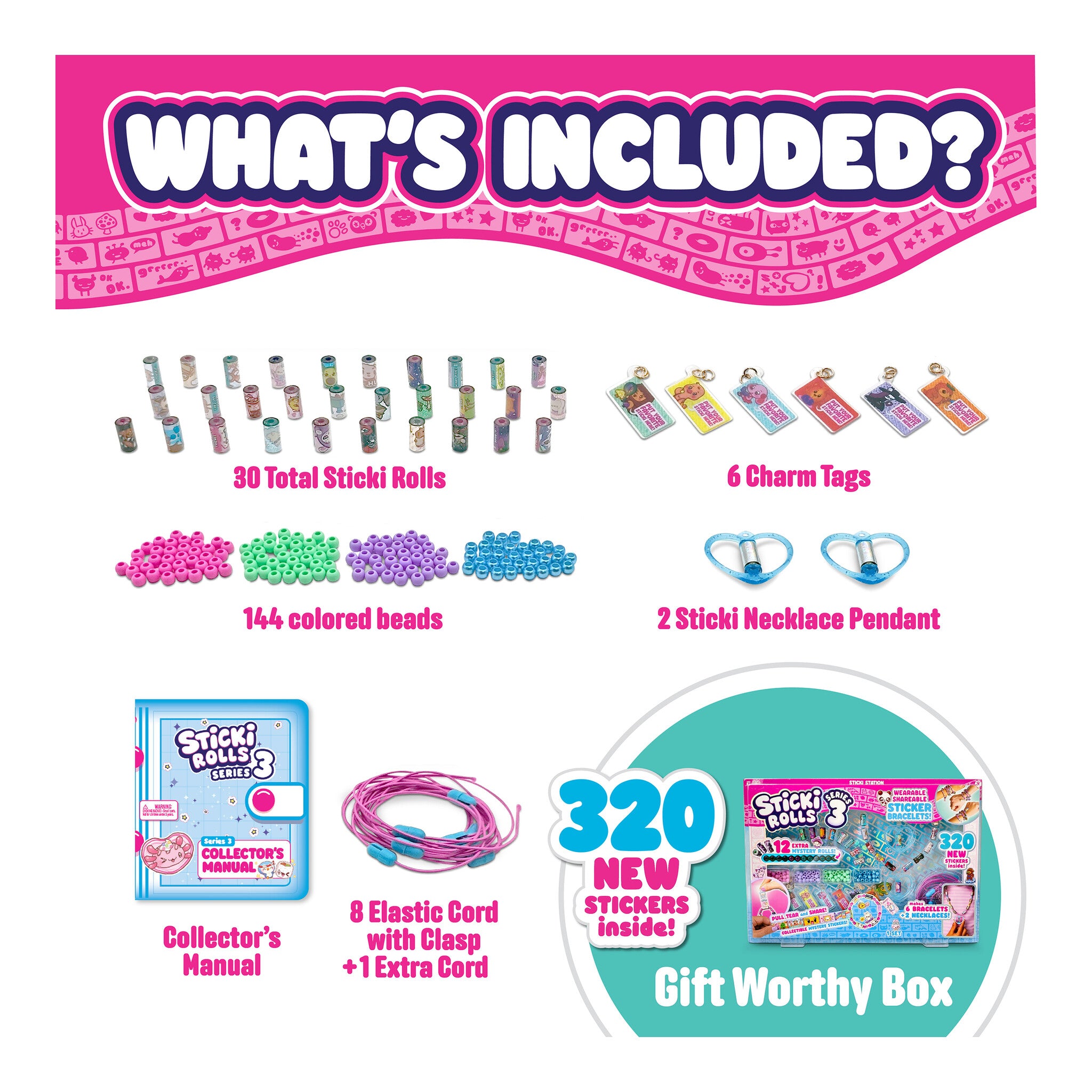 Sticki Rolls Sticki Station Series 3 Wearable Sticker Jewellery Kit