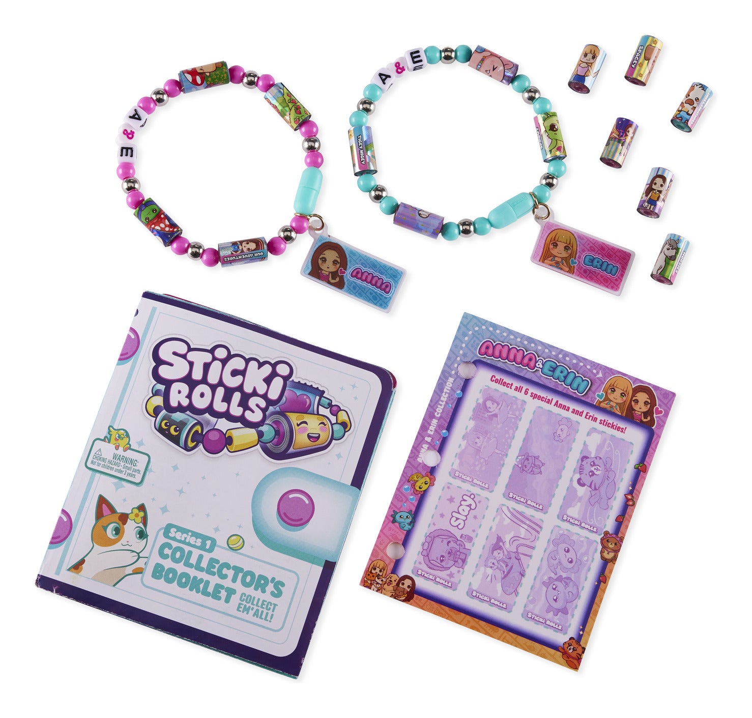 Sticki Rolls Anna & Erin BFF Bracelet Pack – 160 Stickers