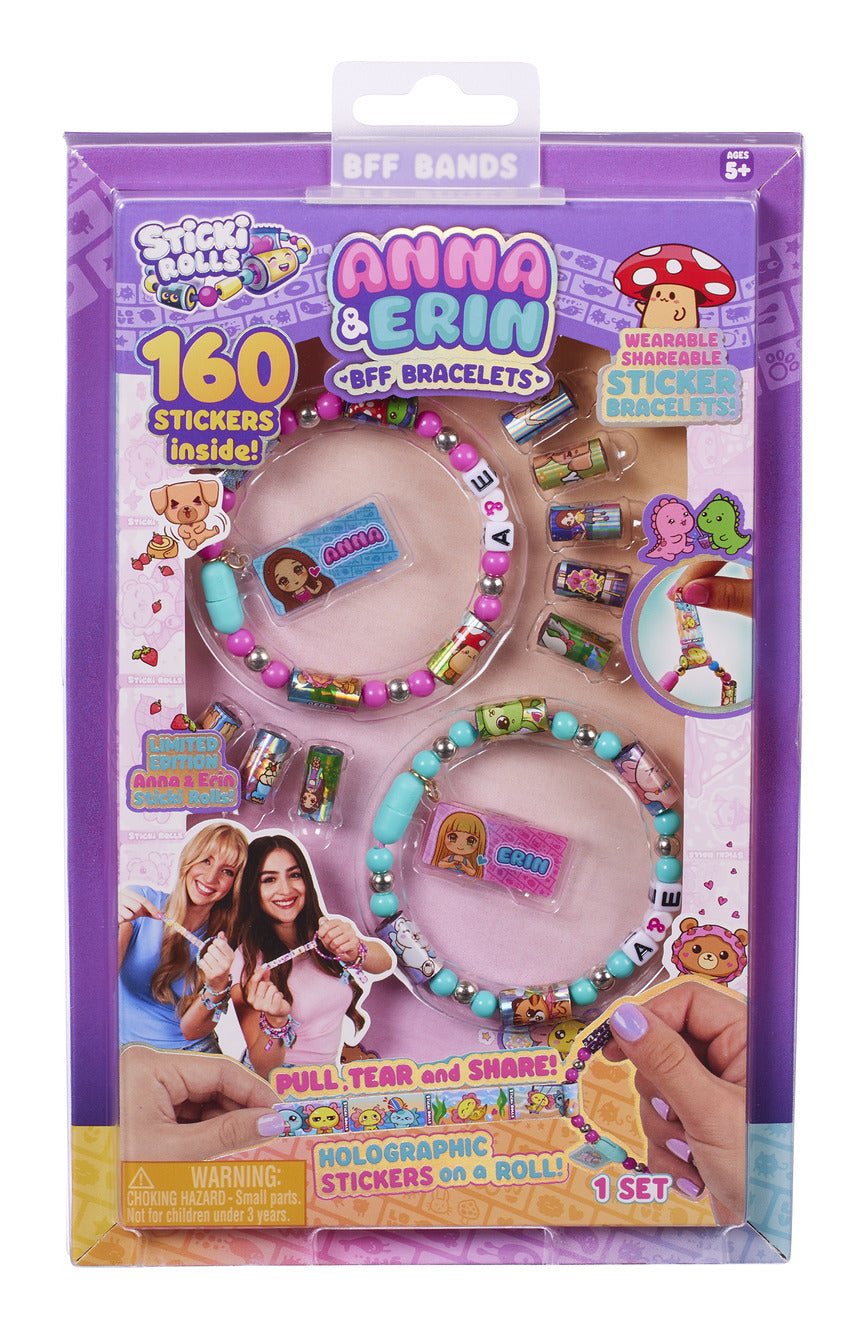 Sticki Rolls Anna & Erin BFF Bracelet Pack – 160 Stickers