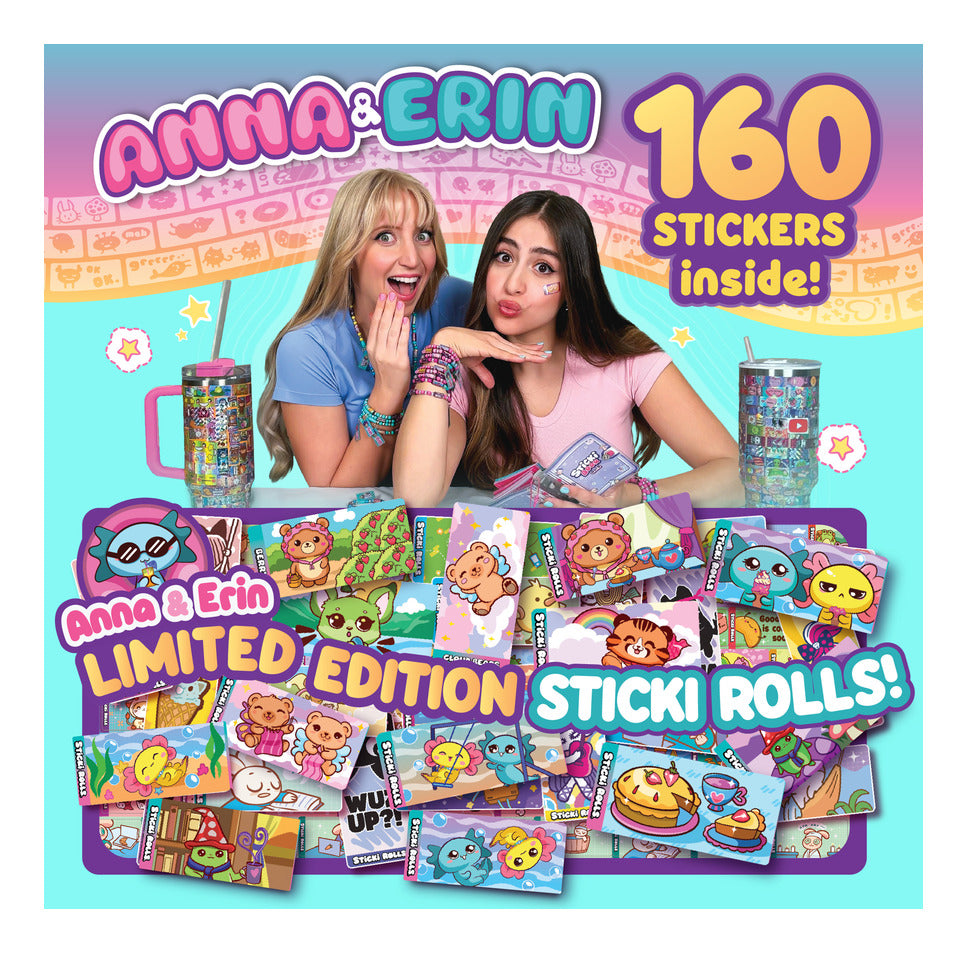 Sticki Rolls Anna & Erin BFF Bracelet Pack – 160 Stickers