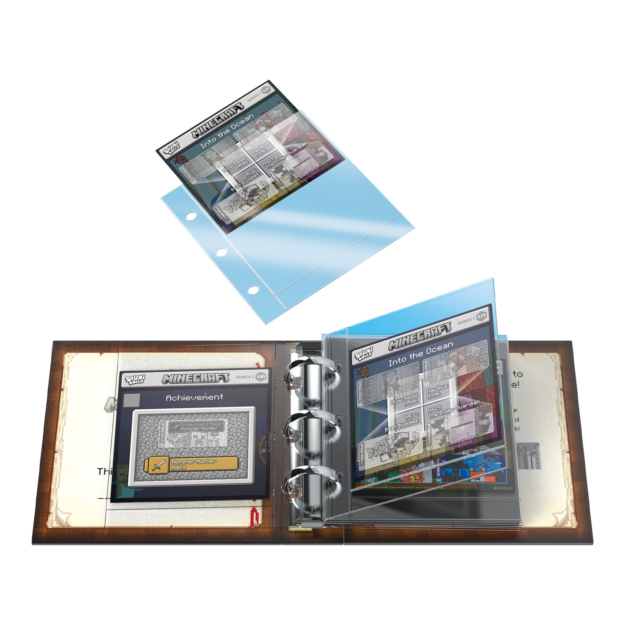Sticki Rolls Minecraft Collectors Book with Wristband and 120 Stickers