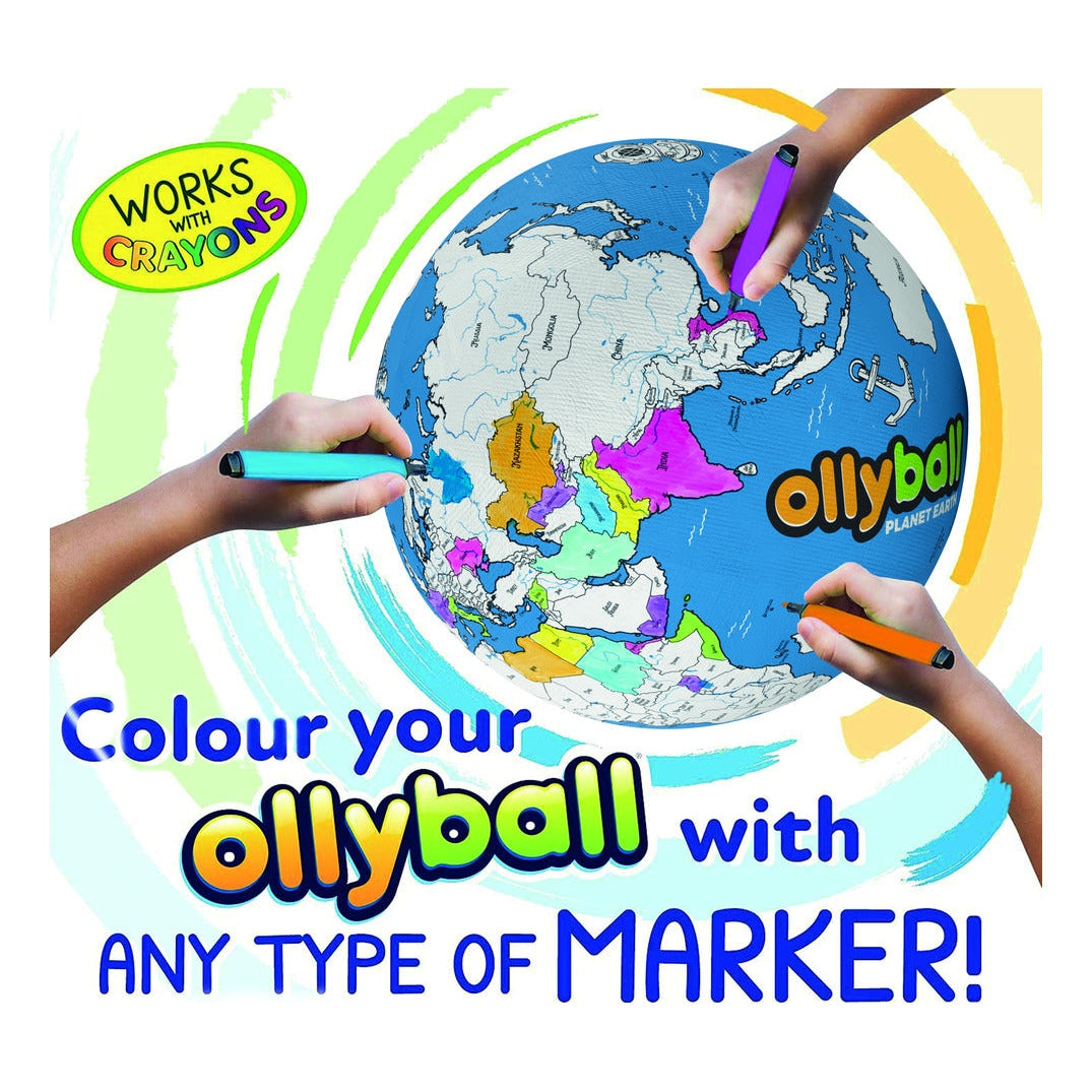 Ollyball Planet Earth 22-Inch Mega STEAM Inflatable Globe