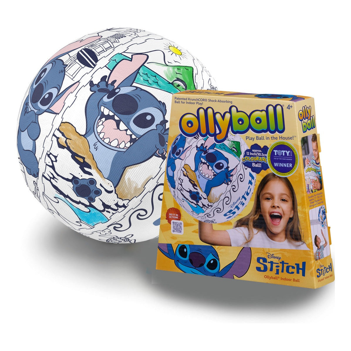 Ollyball Disney Stitch Colour-In Indoor Play Ball
