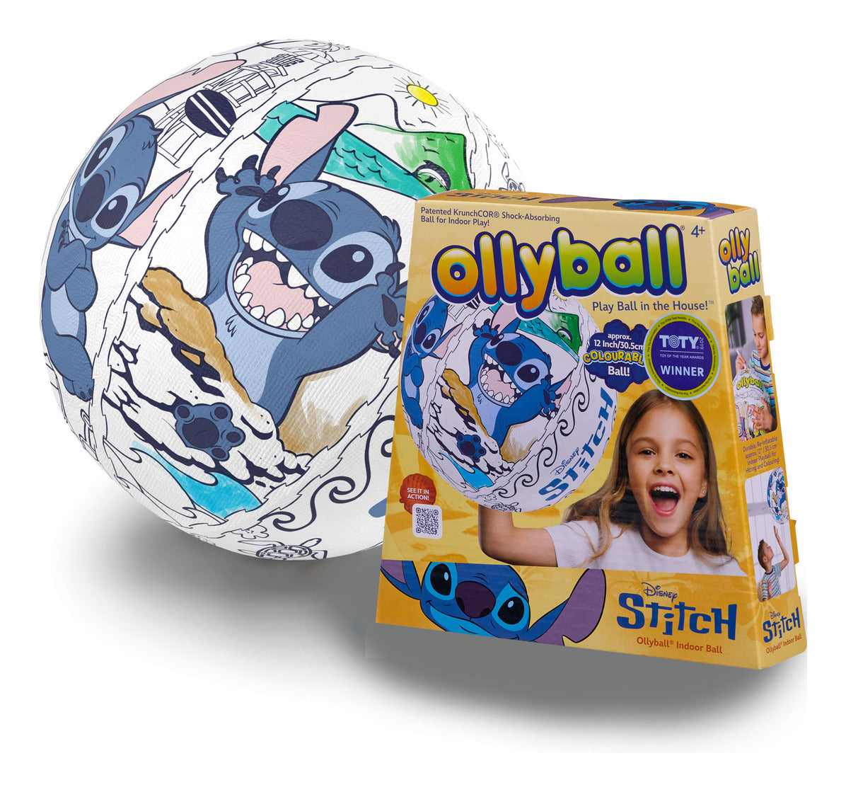 Ollyball Disney Stitch Colour-In Indoor Play Ball