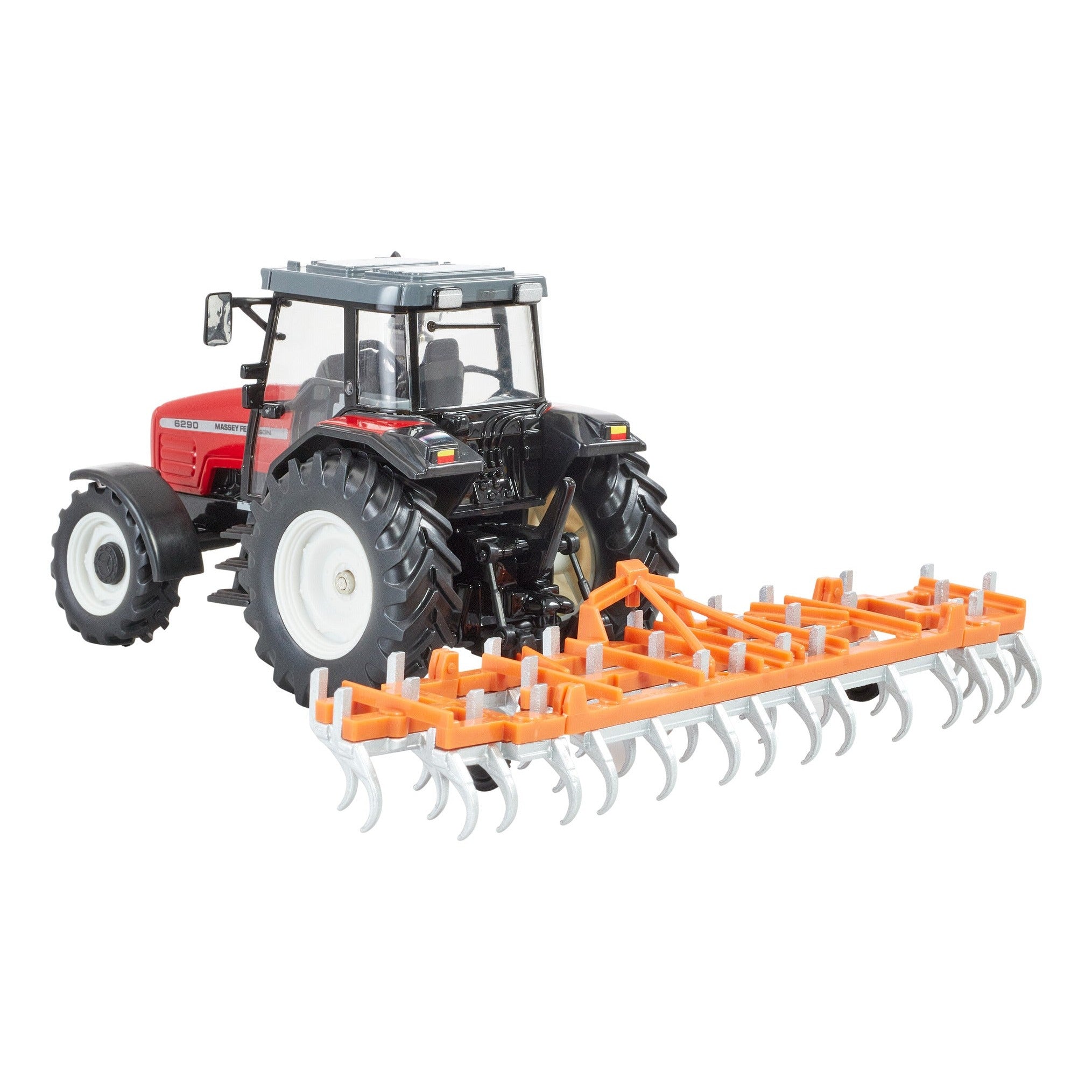 Britains Massey Ferguson 6290 Heritage Tractor Playset with Fold-Up Cultivator