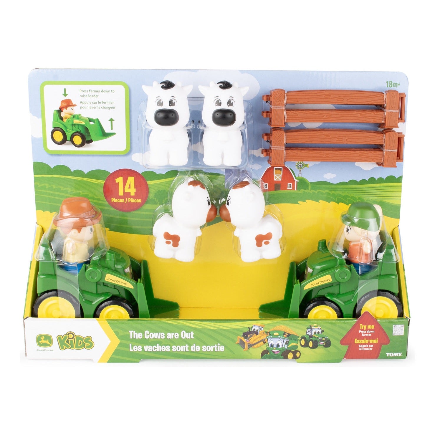 John Deere The Cows Are Out 14-Piece Farm Toy Playset