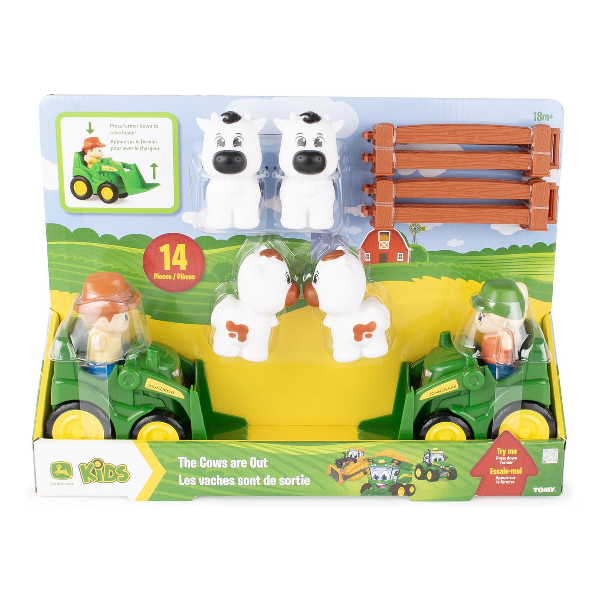 John Deere The Cows Are Out 14-Piece Farm Toy Playset