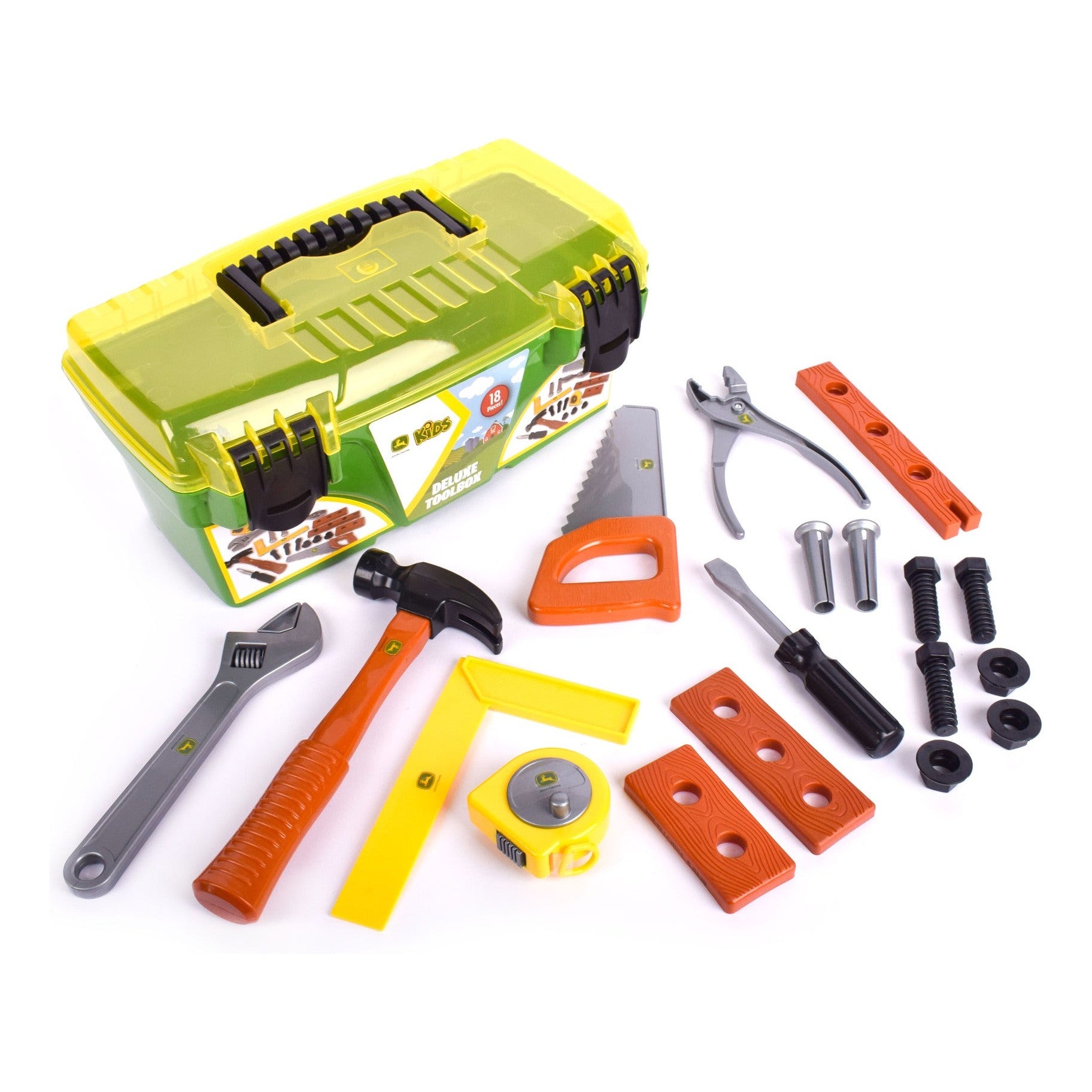 John Deere Deluxe Tool Box 18-Piece Pretend Play Set