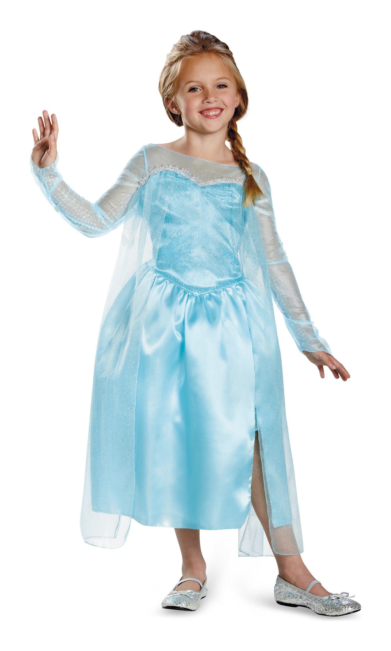 Disney Frozen Elsa Classic Costume Dress with Cape, Medium 7–8 Years