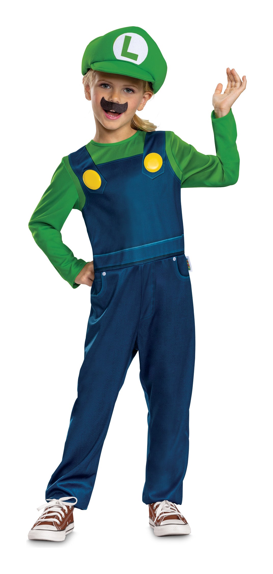 Super Mario Luigi Fancy Dress Costume 5-6 Years