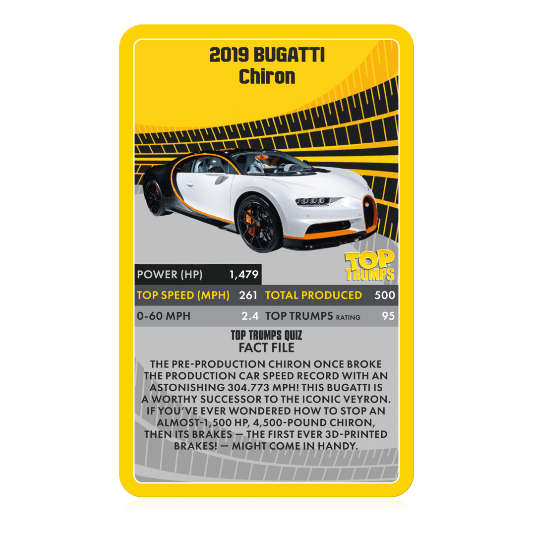 Top Trumps Supercars Card Game