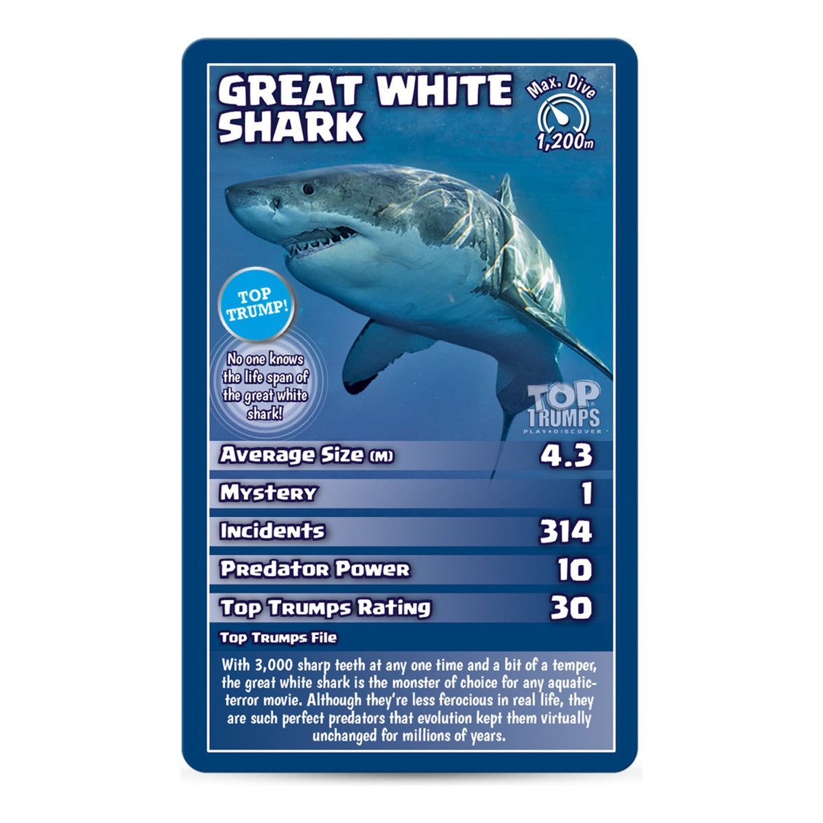 Top Trumps Sharks Card Game